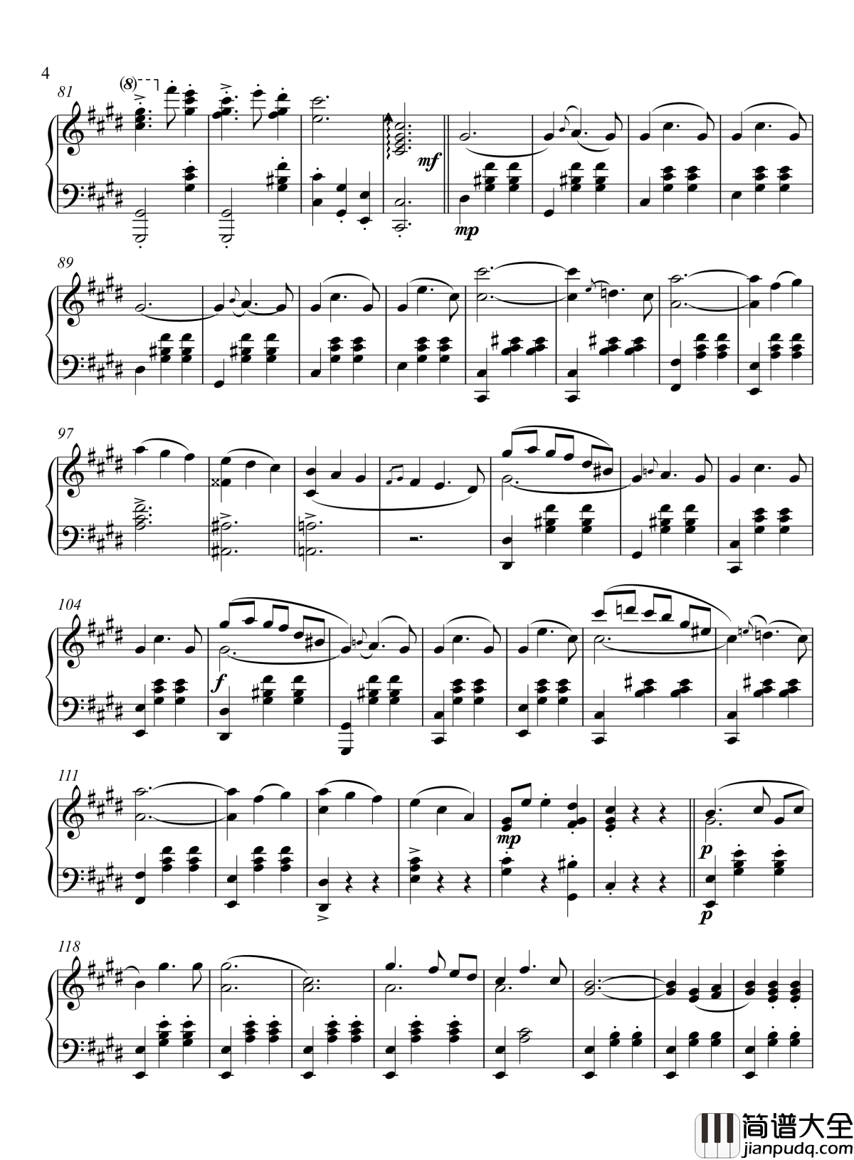 暴风雪组曲中的舞曲钢琴谱_乔治·斯维里多夫