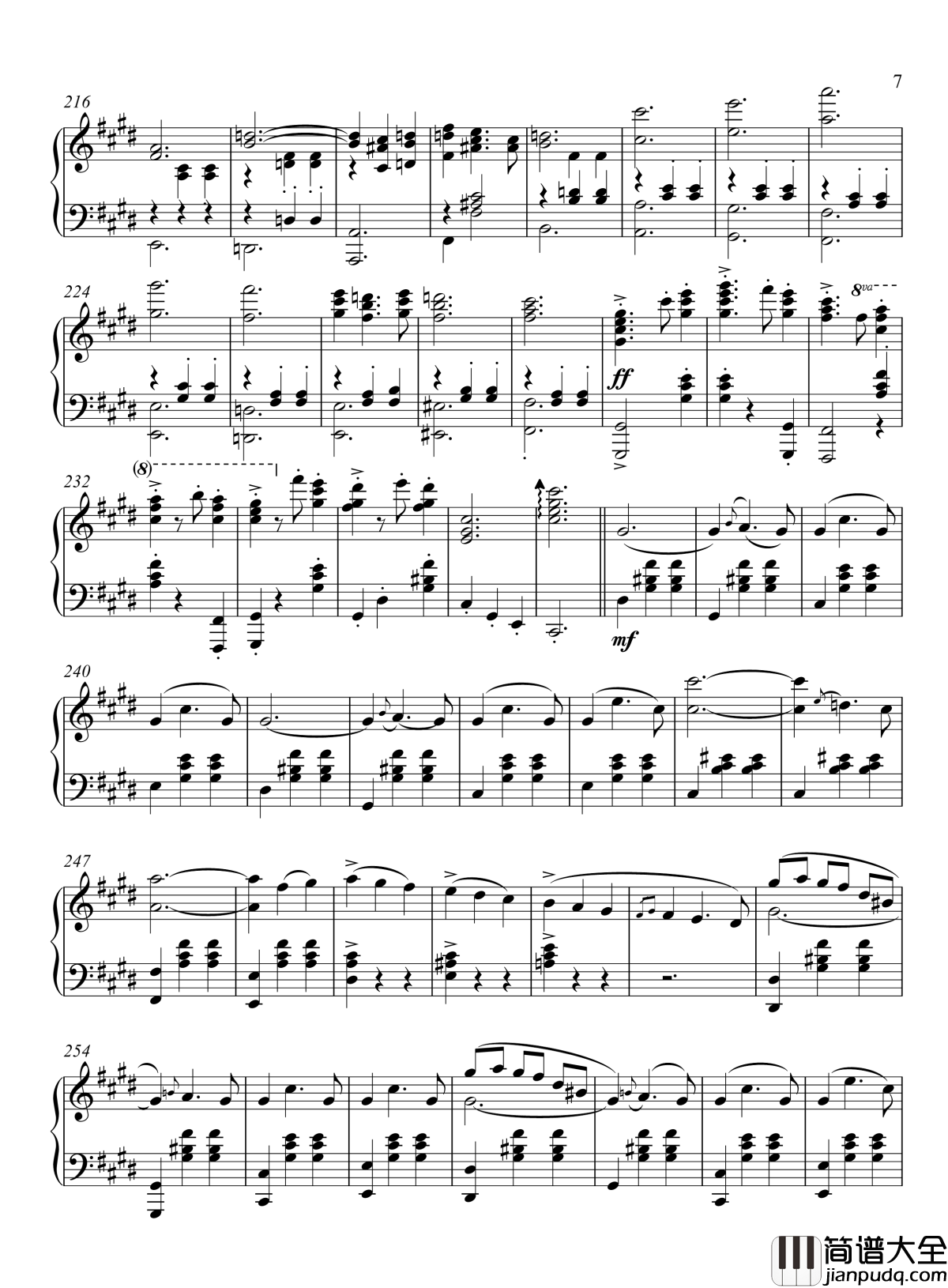 暴风雪组曲中的舞曲钢琴谱_乔治·斯维里多夫