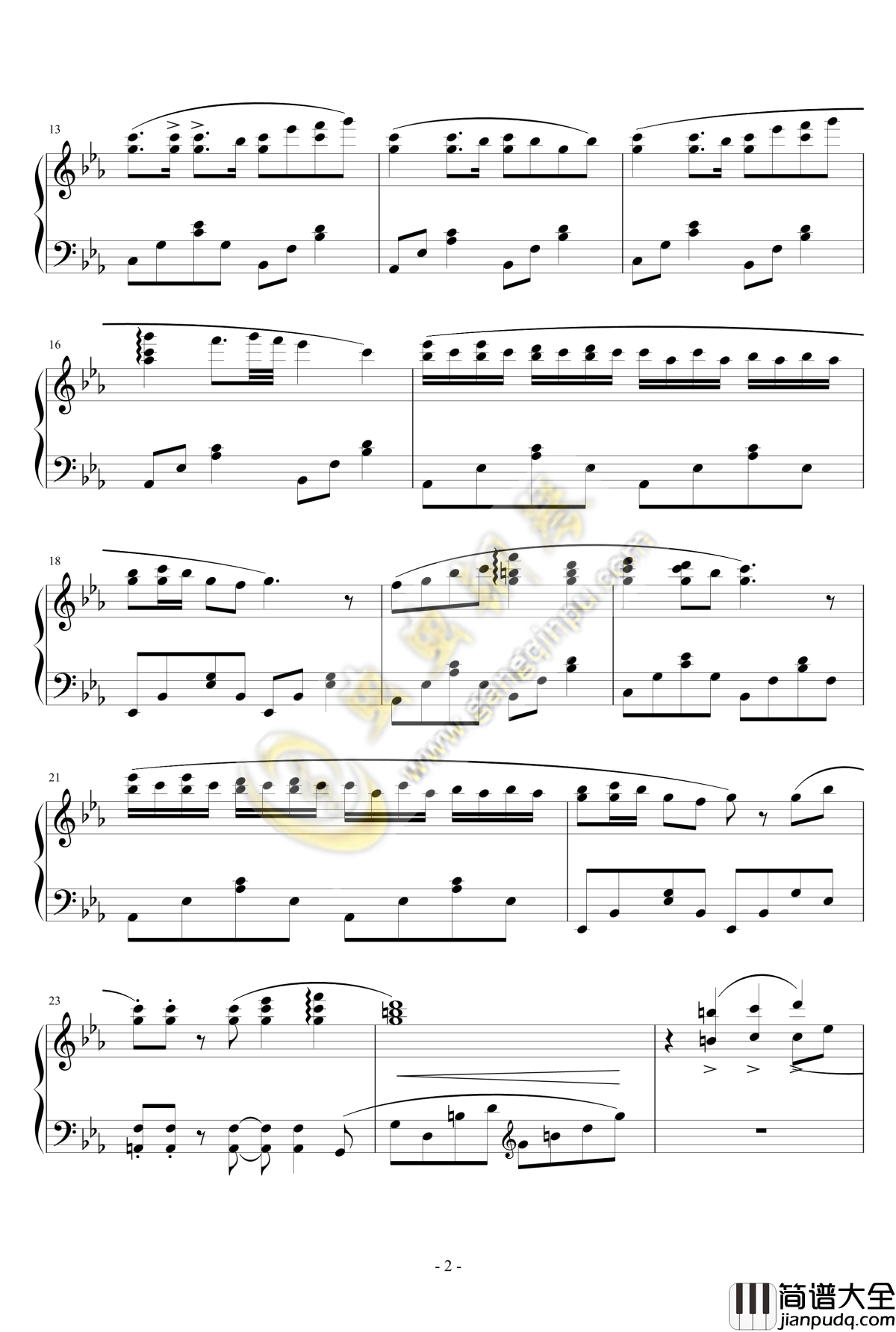 千本樱钢琴谱_改编自口哨版的钢琴独奏_初音未来