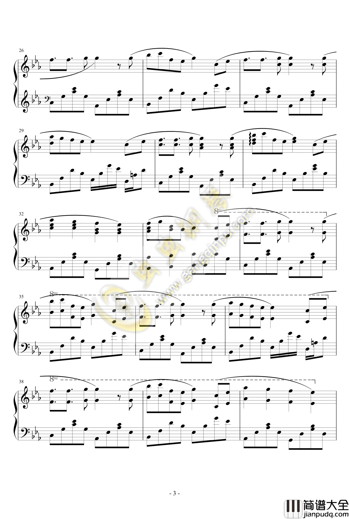 千本樱钢琴谱_改编自口哨版的钢琴独奏_初音未来