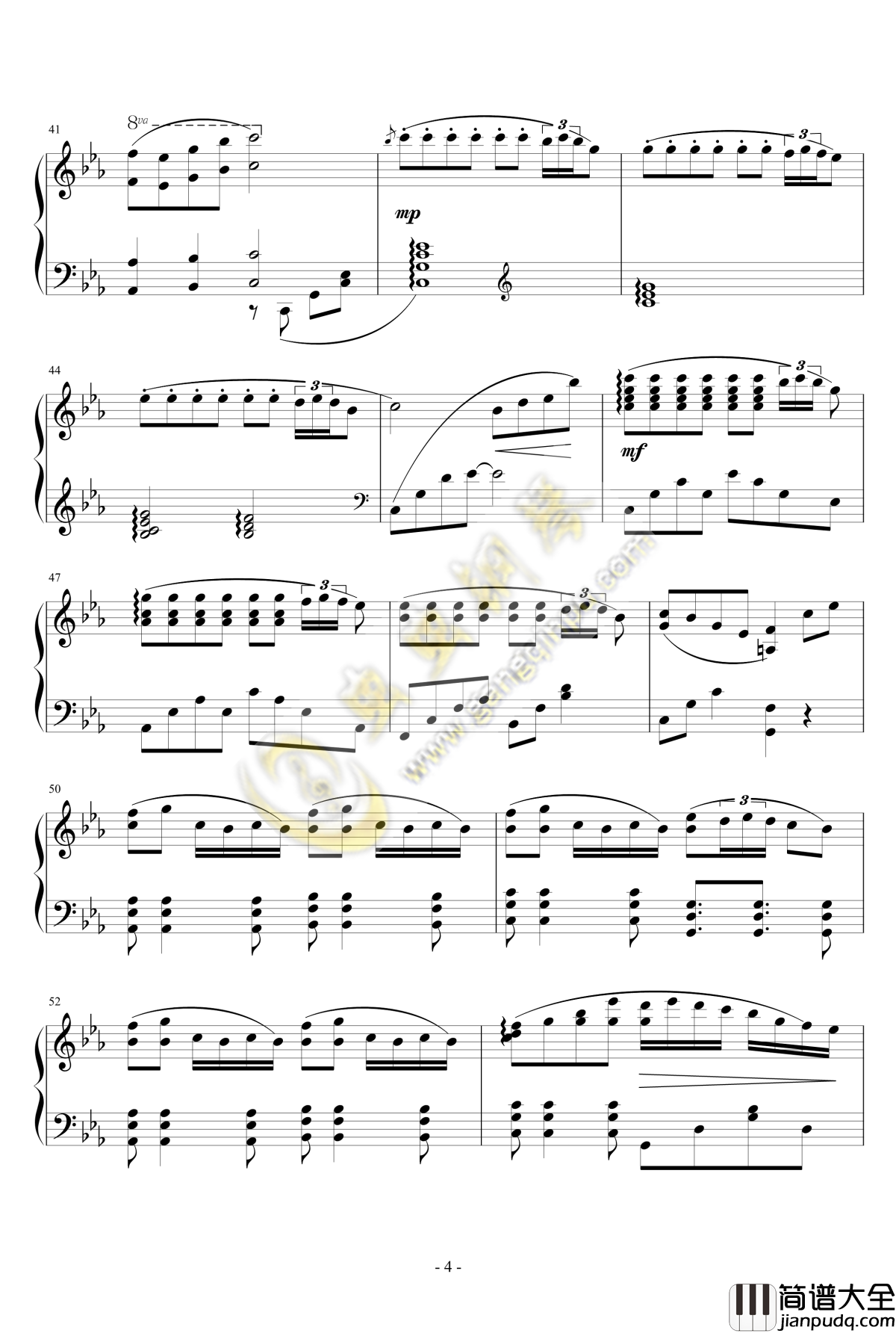 千本樱钢琴谱_改编自口哨版的钢琴独奏_初音未来