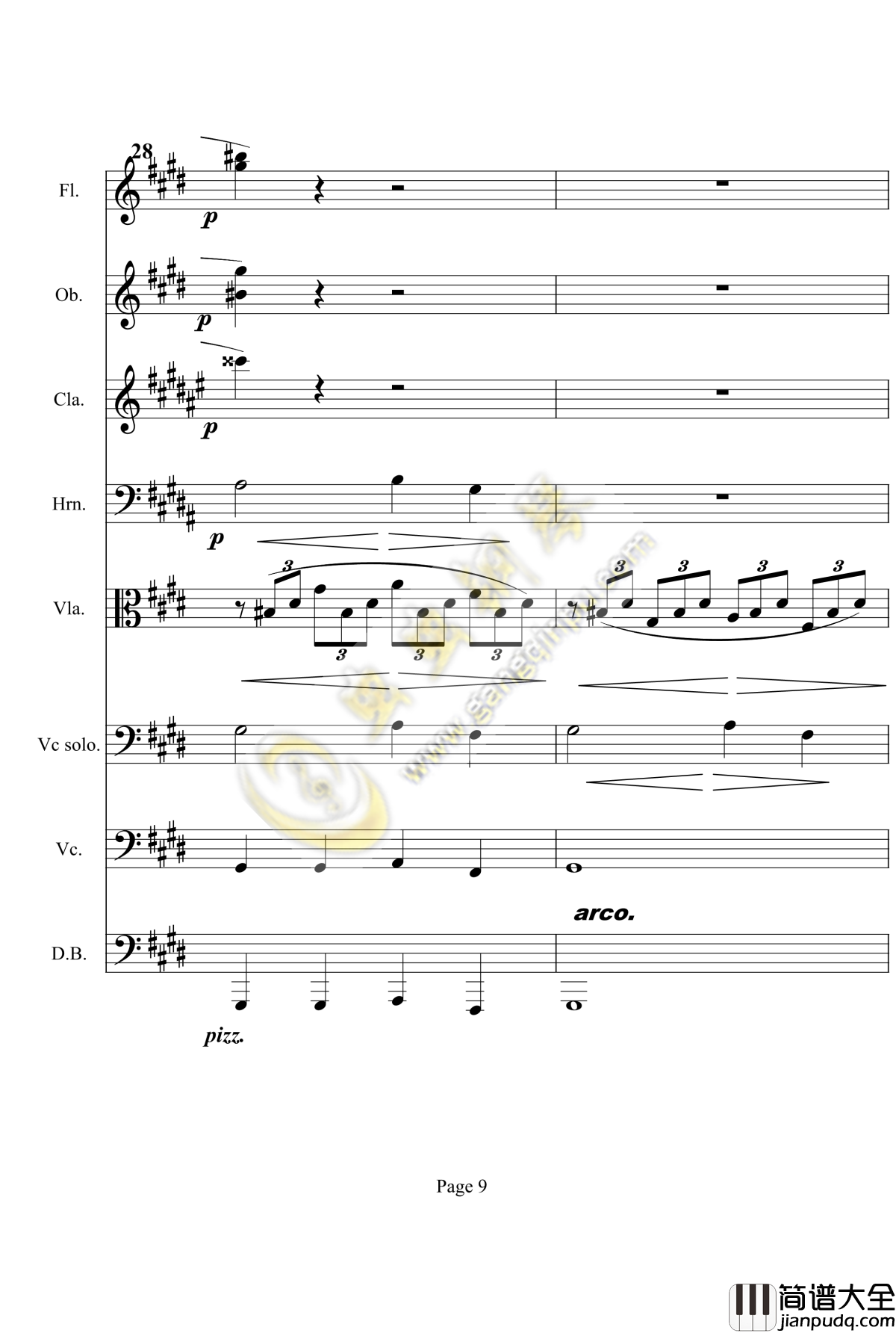 奏鸣曲之交响第14首钢琴谱_贝多芬_beethoven