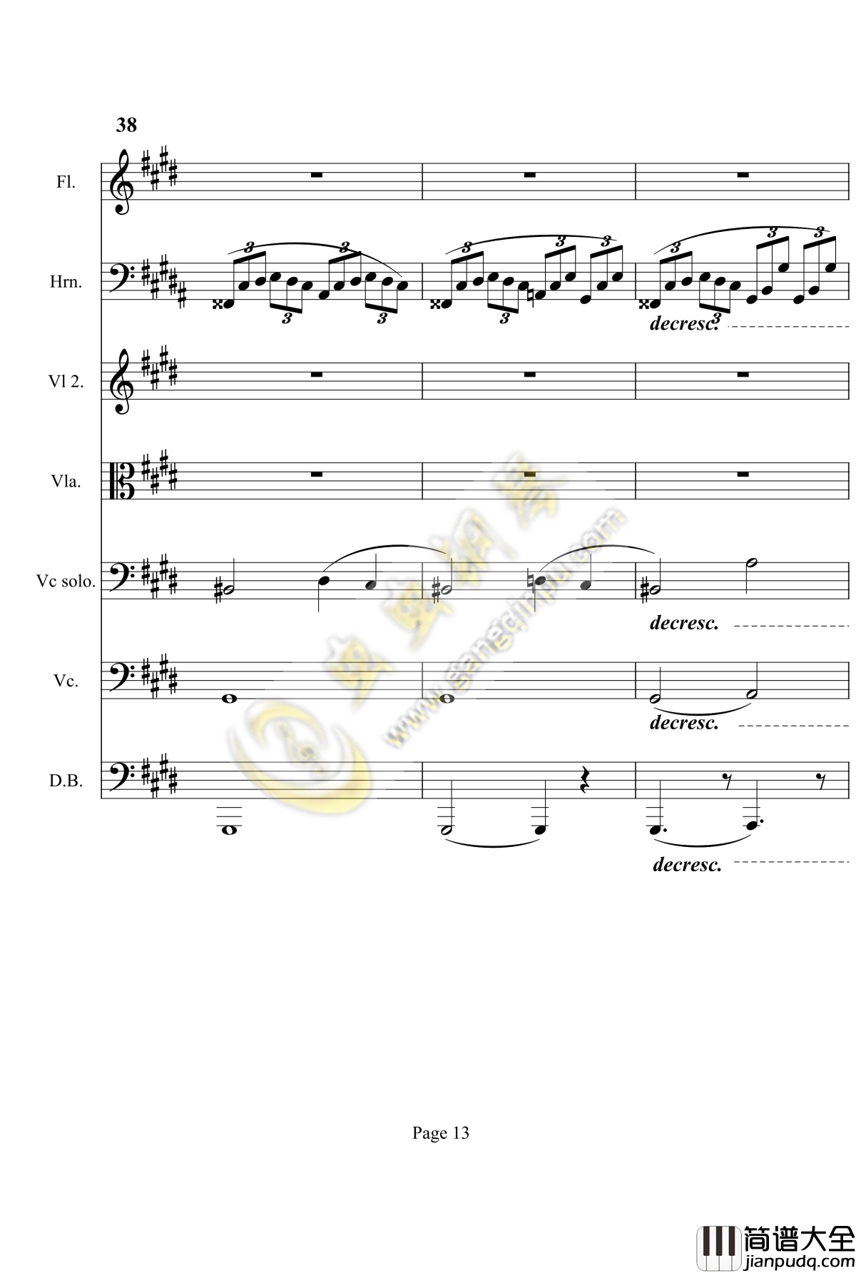 奏鸣曲之交响第14首钢琴谱_贝多芬_beethoven