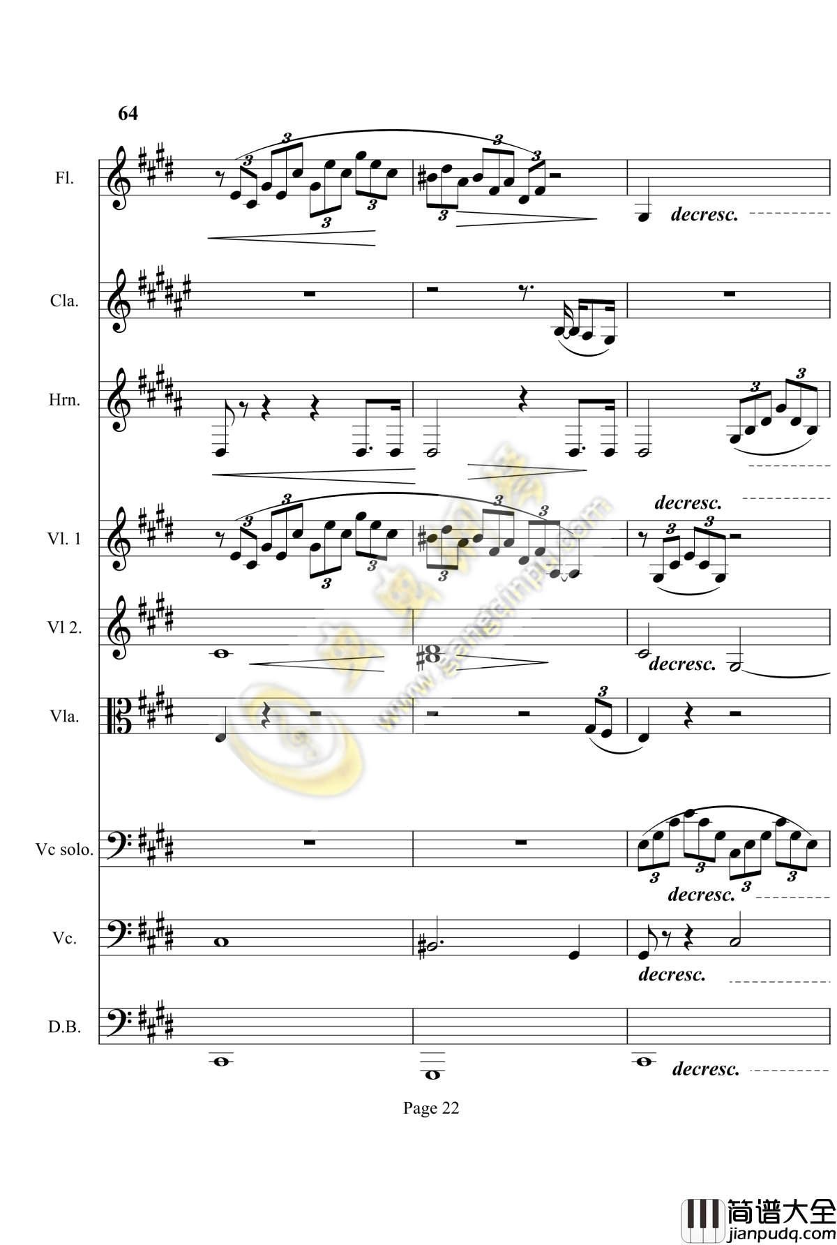 奏鸣曲之交响第14首钢琴谱_贝多芬_beethoven