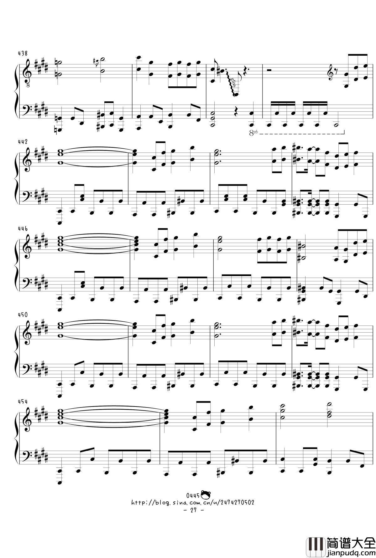 幻想游戏绀东方绀珠传组曲连弹钢琴谱_触手猴_东方project