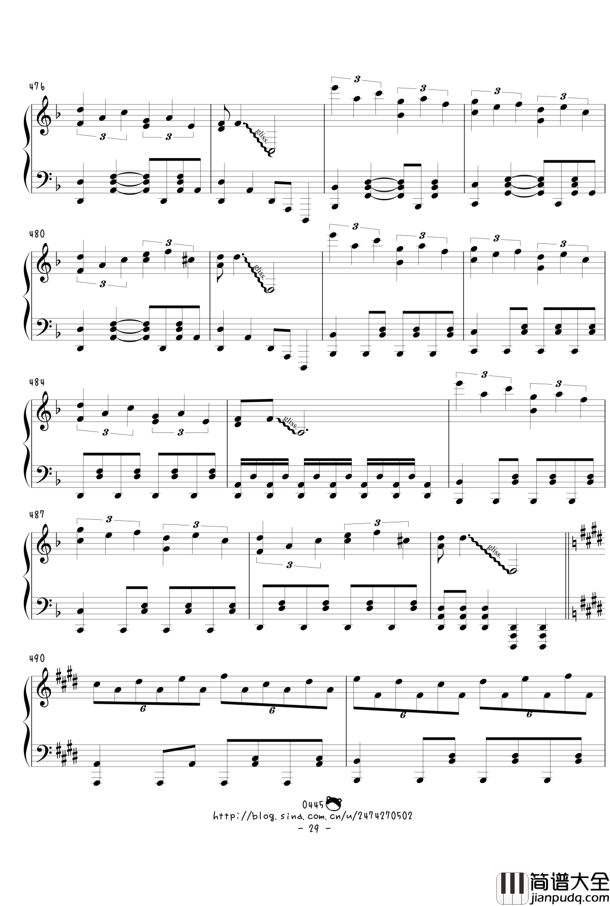 幻想游戏绀东方绀珠传组曲连弹钢琴谱_触手猴_东方project