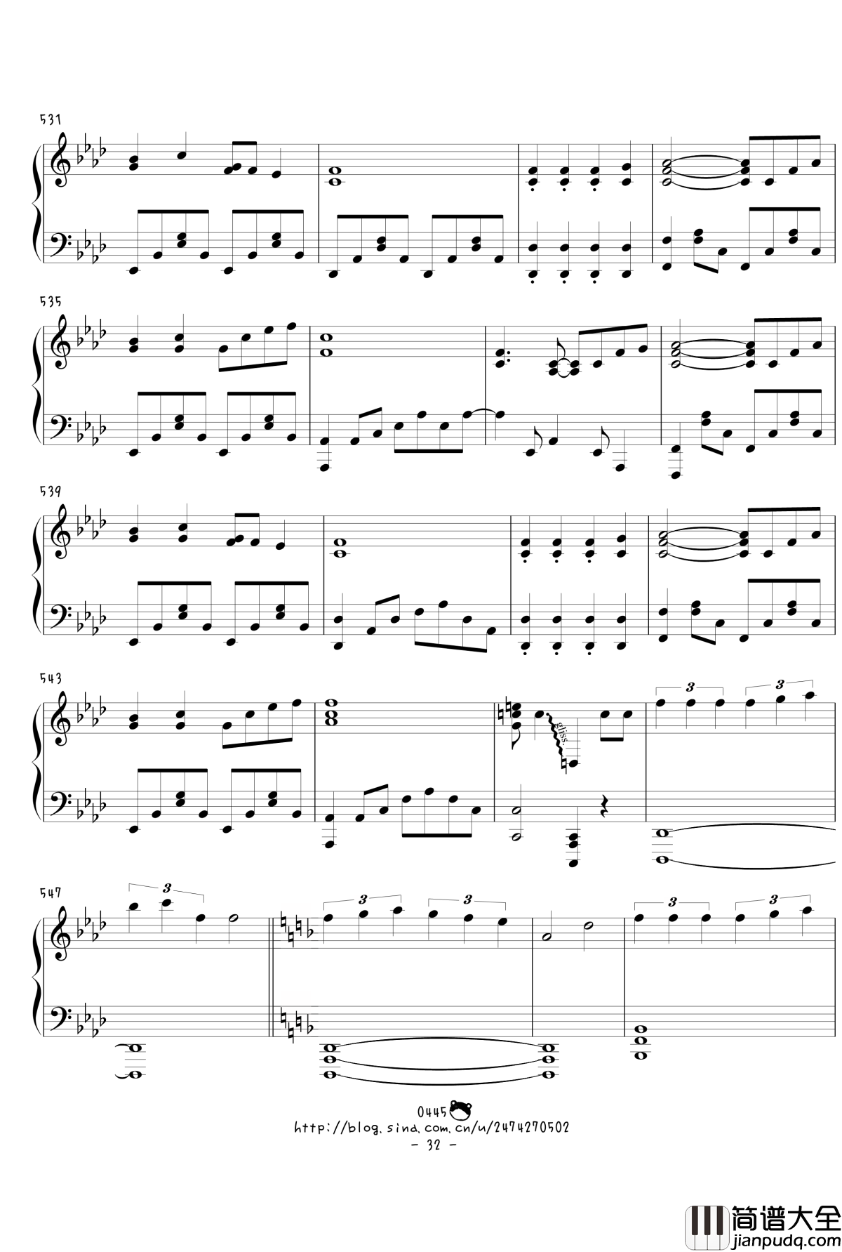 幻想游戏绀东方绀珠传组曲连弹钢琴谱_触手猴_东方project