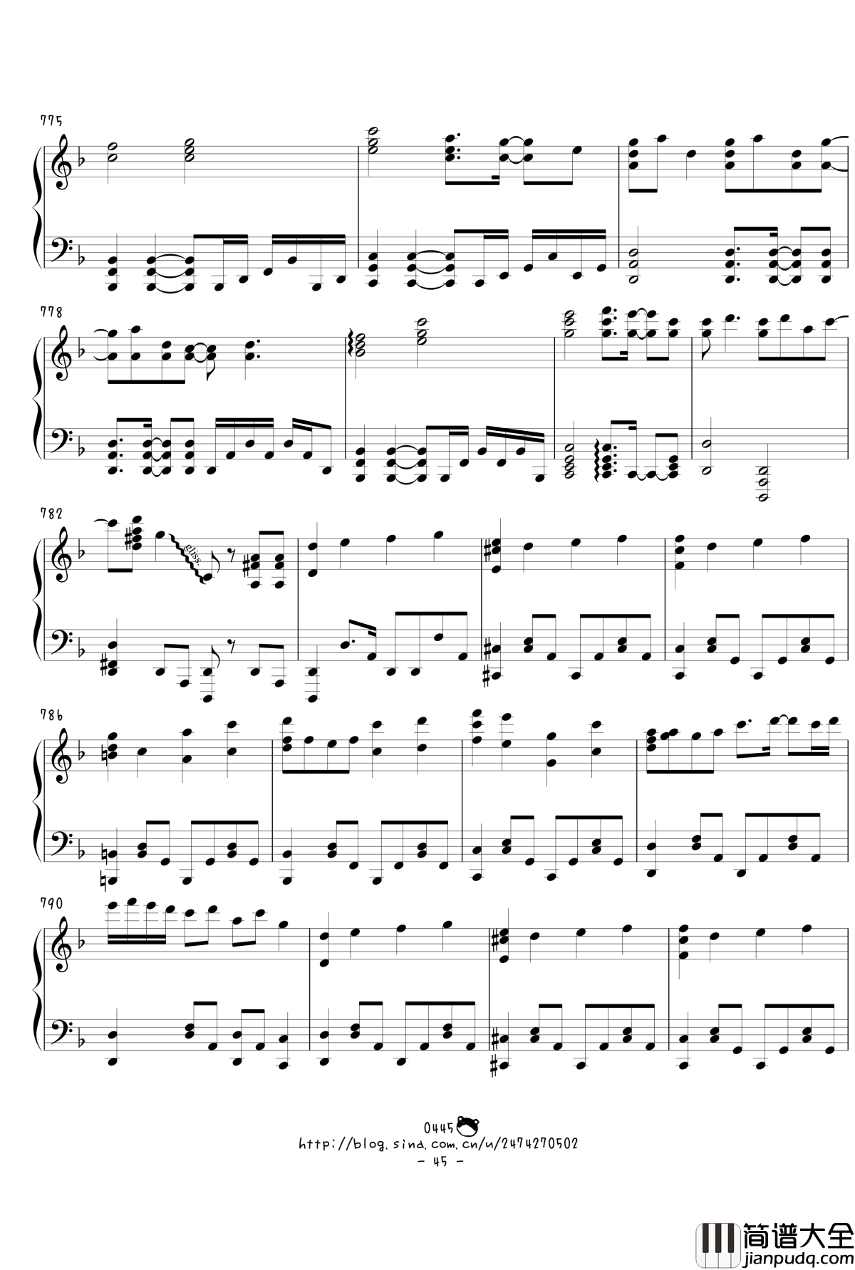 幻想游戏绀东方绀珠传组曲连弹钢琴谱_触手猴_东方project