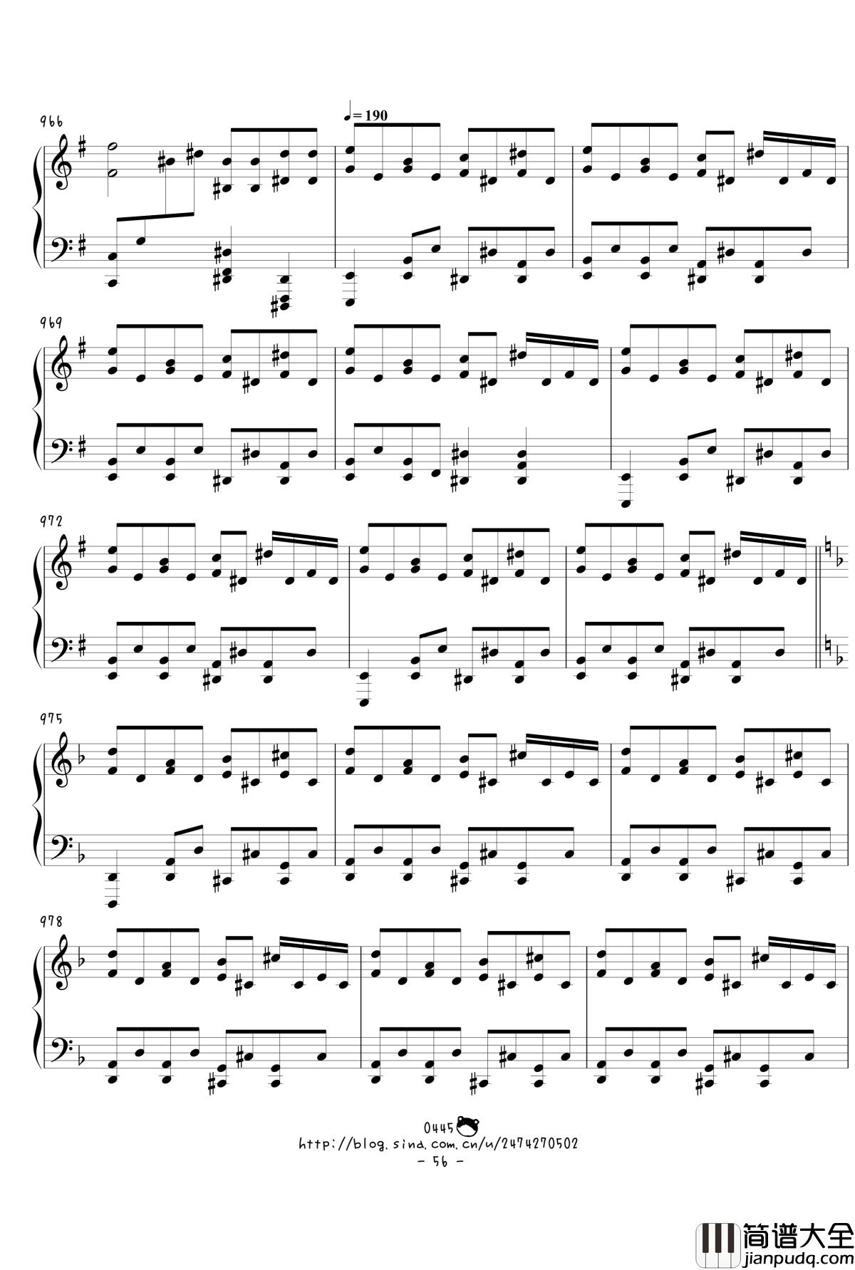 幻想游戏绀东方绀珠传组曲连弹钢琴谱_触手猴_东方project