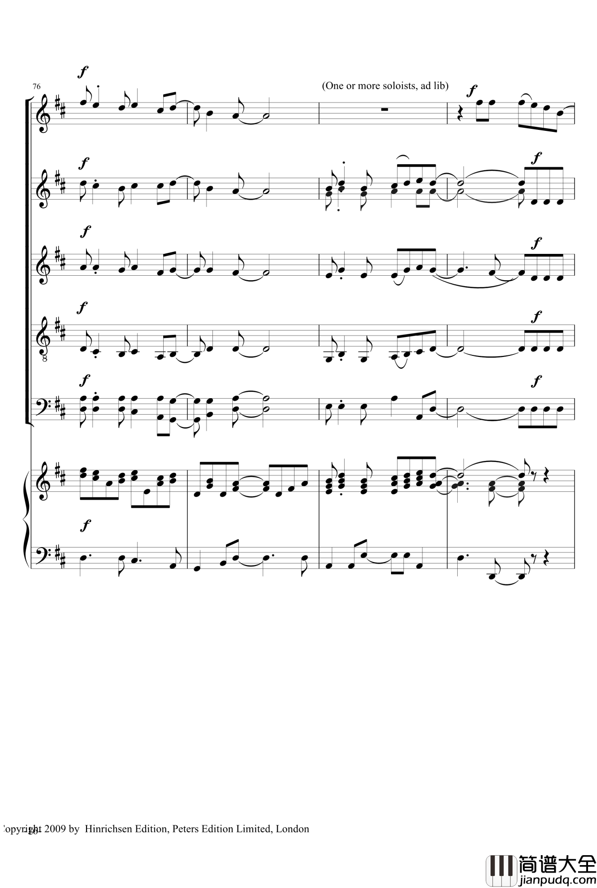 VIVA_LA_MUSICA钢琴谱_合唱_Sandra_Milliken