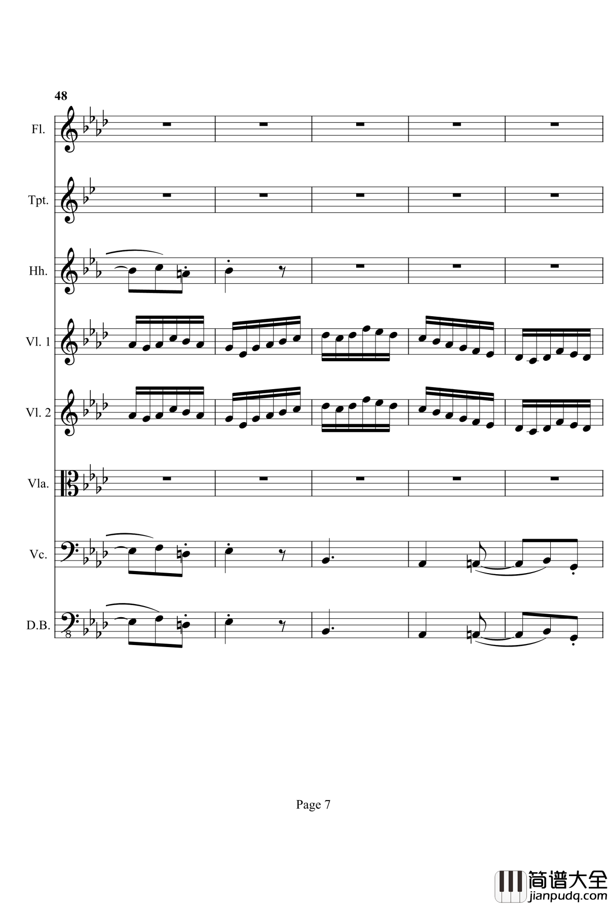 奏鸣曲之交响钢琴谱_第12首_Ⅱ_贝多芬_beethoven