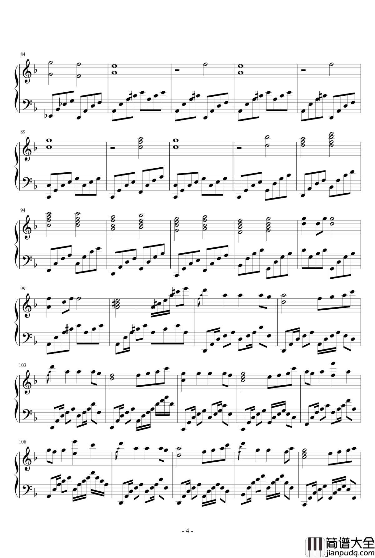 star_sky钢琴谱_鋼琴原曲混音版_Two_Step_From_Hell