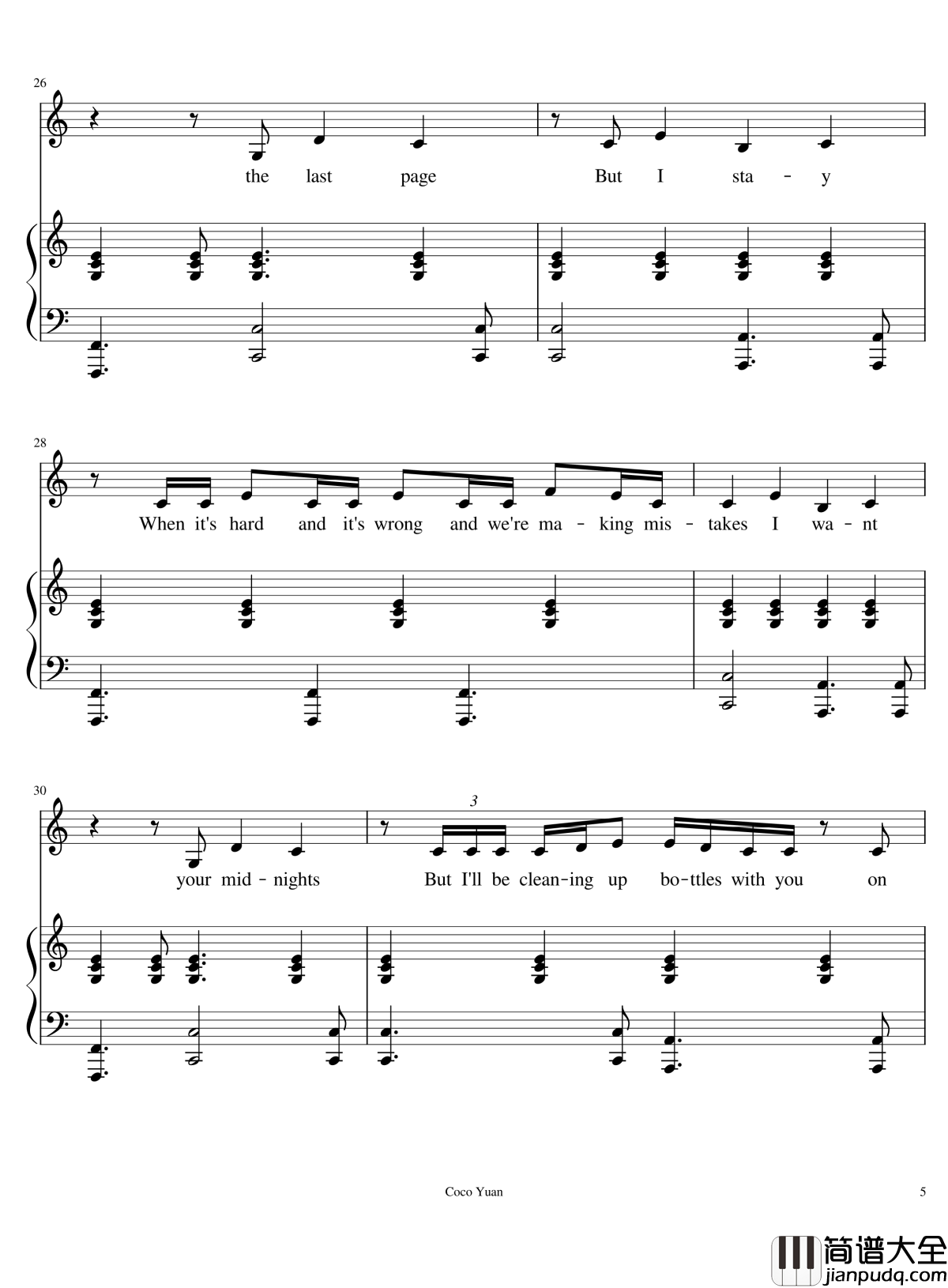 New_Year_s_Day钢琴谱=弹唱谱_Taylor_Swift