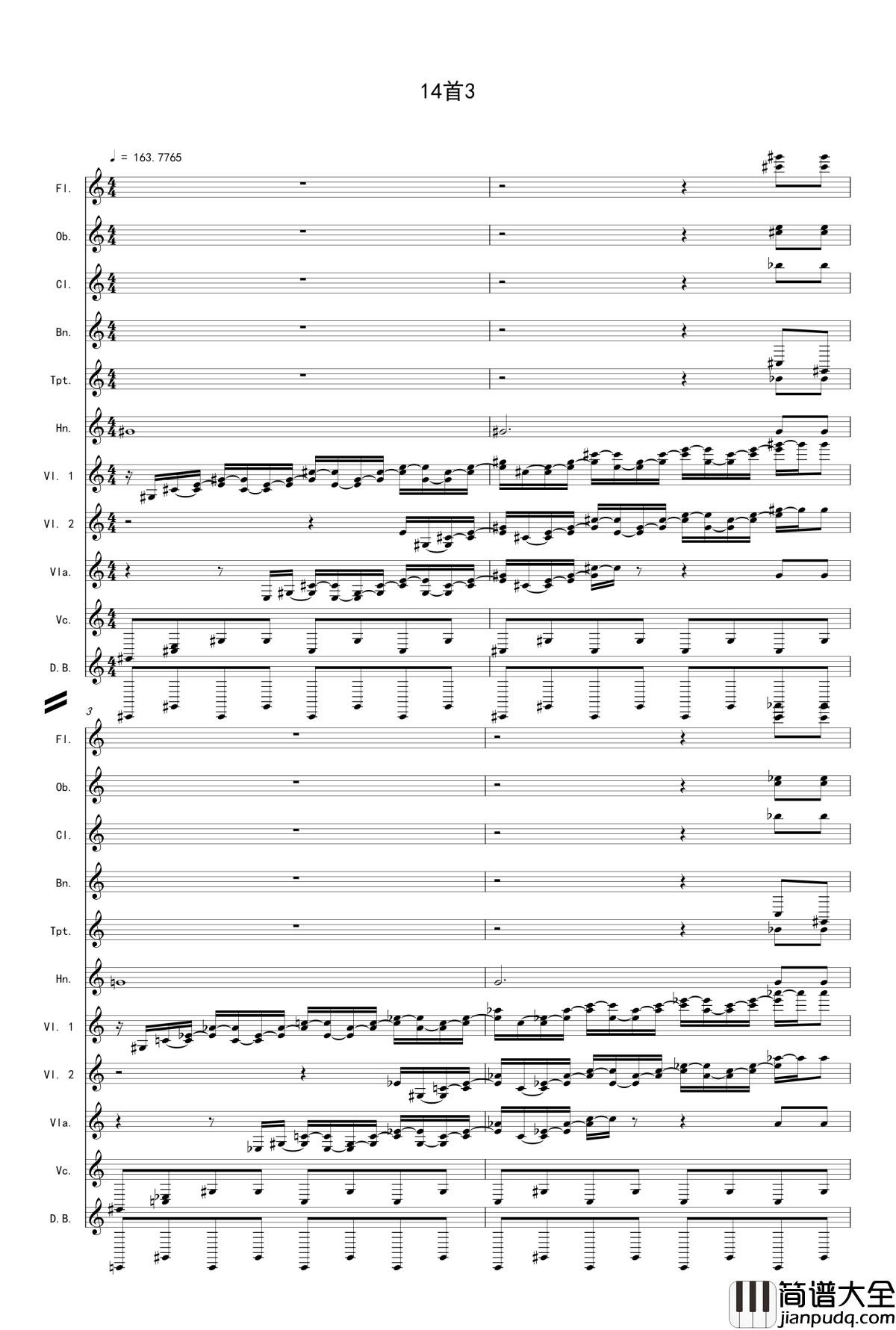 奏鸣曲之交响第14首Ⅲ钢琴谱_贝多芬_beethoven