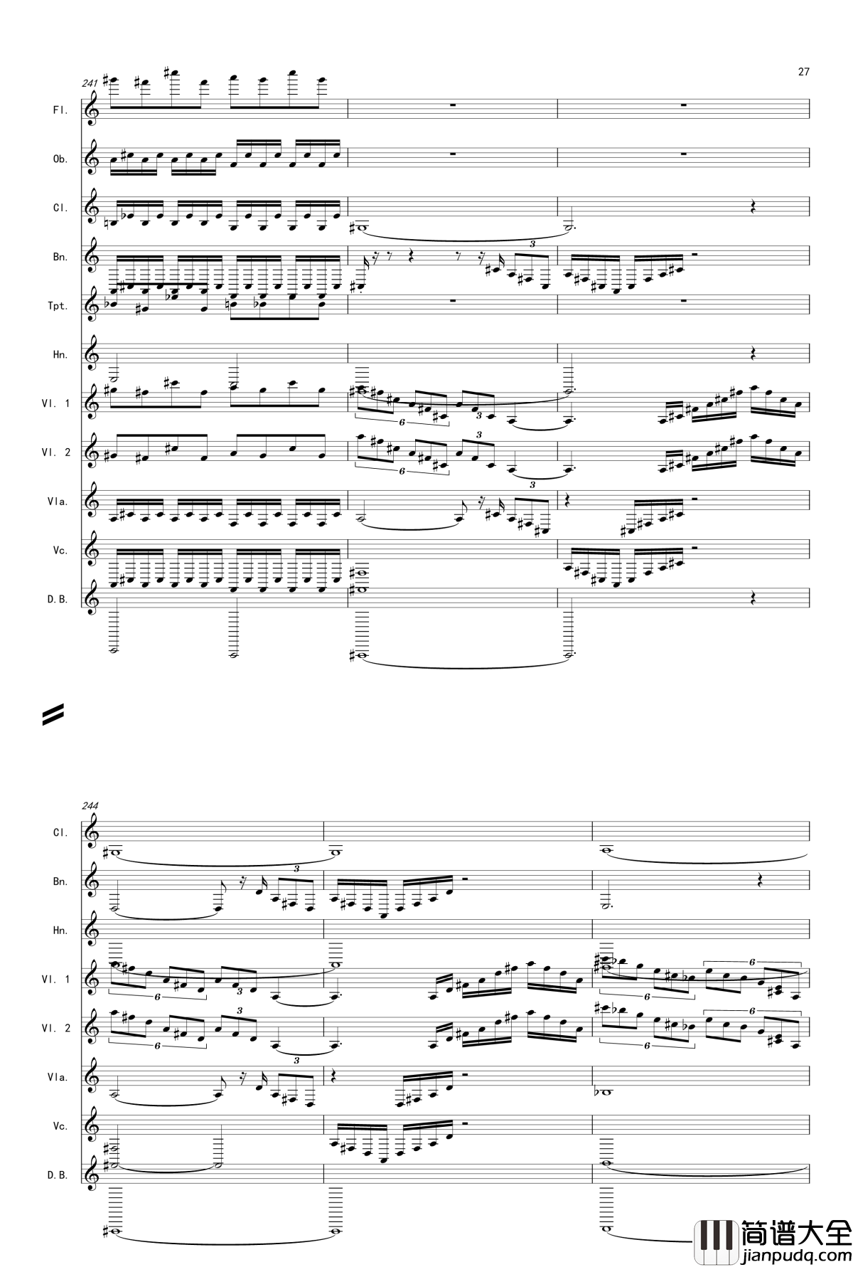 奏鸣曲之交响第14首Ⅲ钢琴谱_贝多芬_beethoven