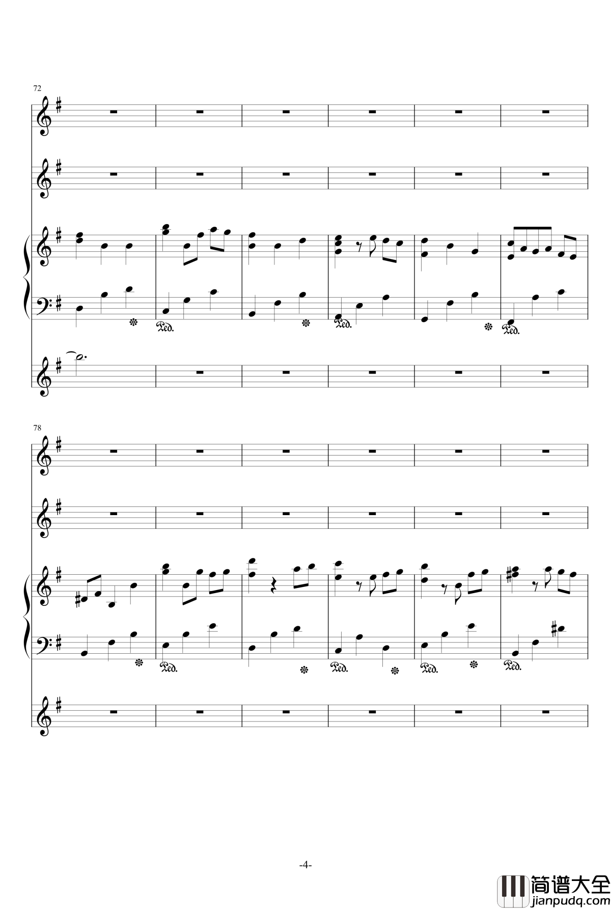 雪印钢琴谱_总谱_ellocz