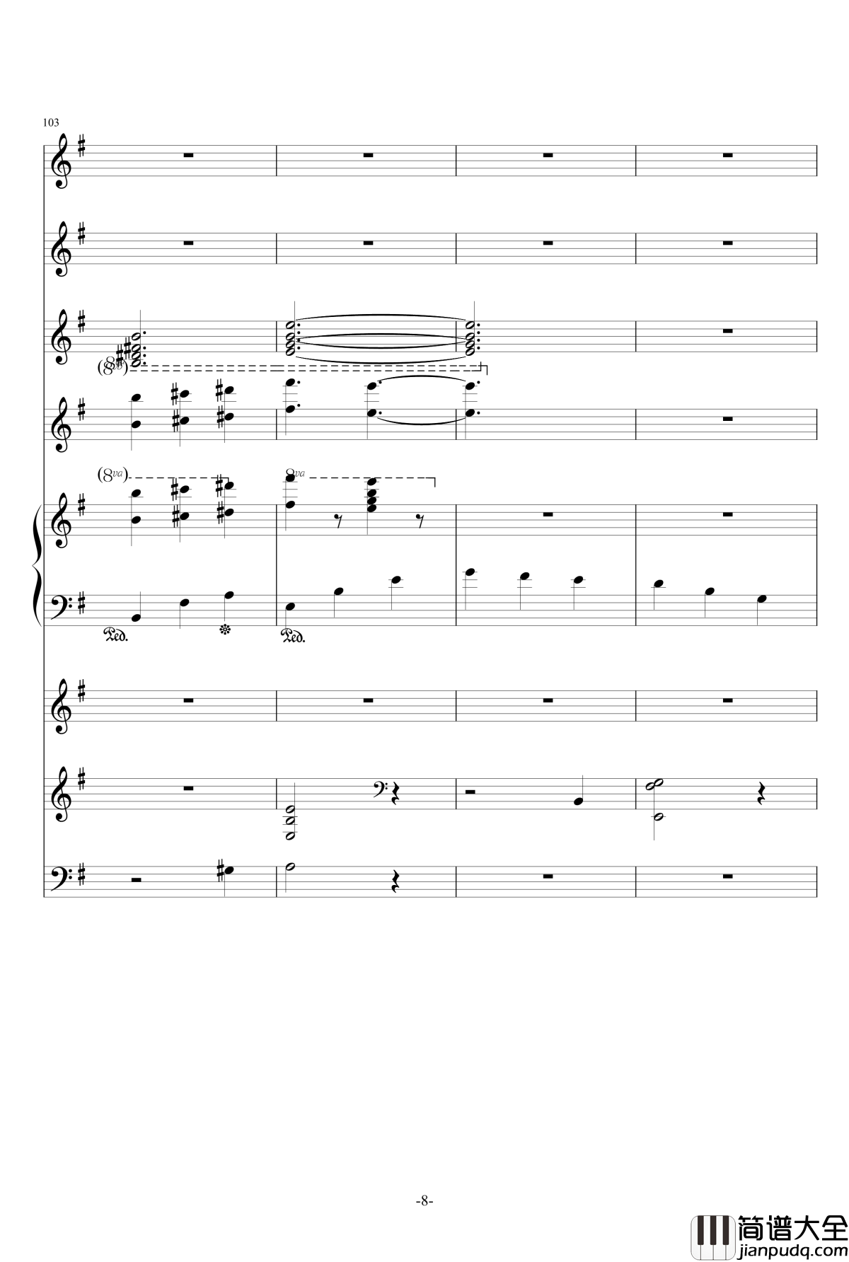 雪印钢琴谱_总谱_ellocz