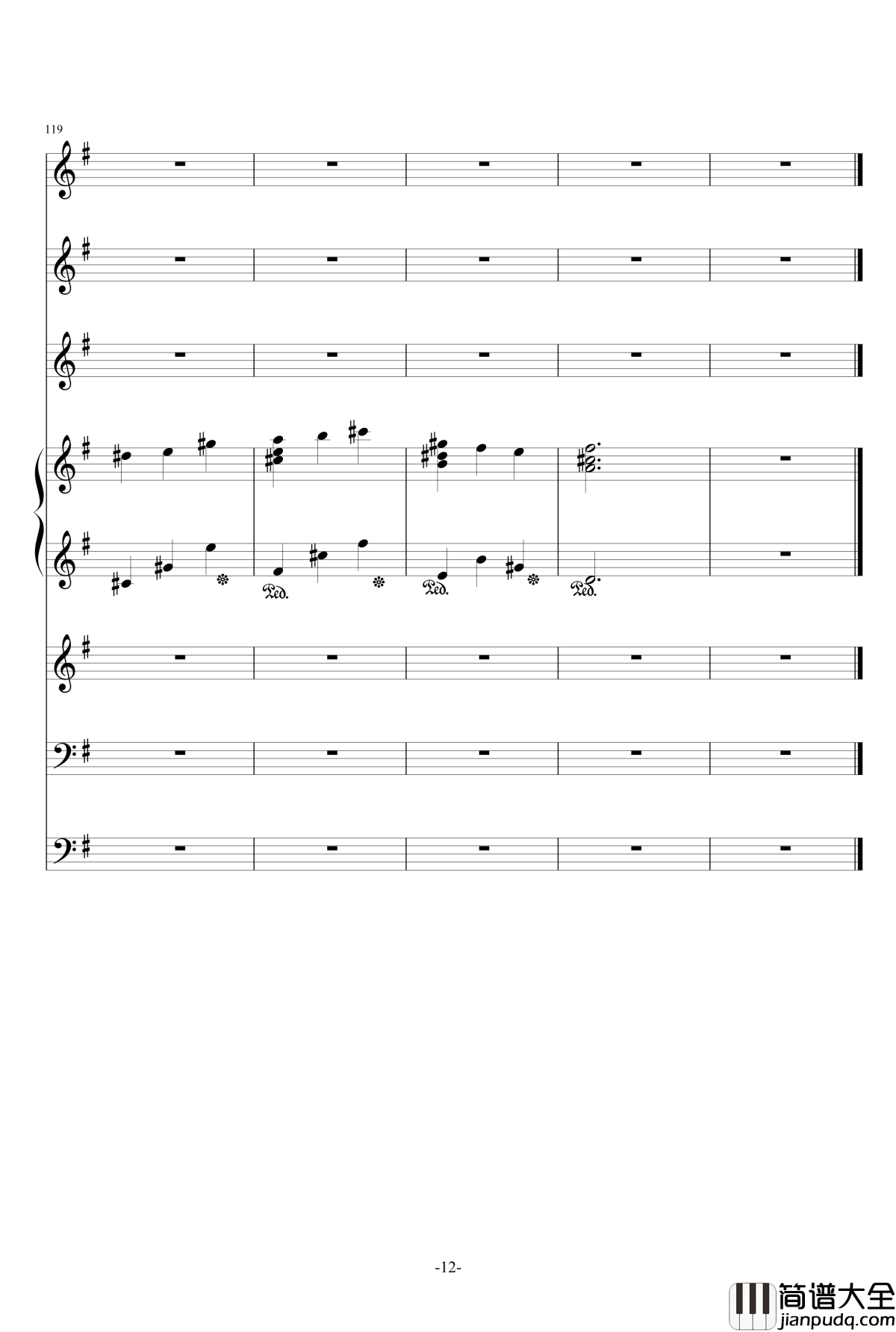 雪印钢琴谱_总谱_ellocz