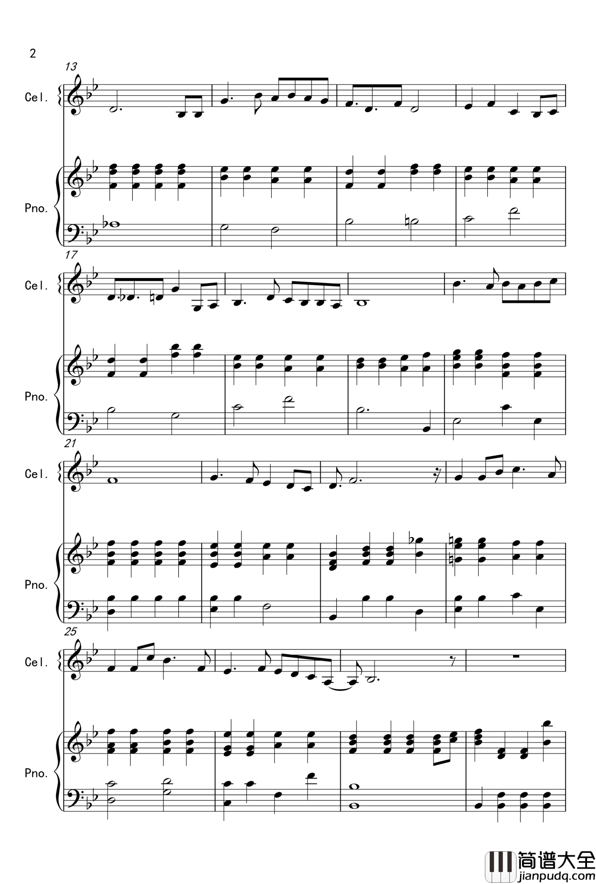 いのちの記憶钢琴谱_辉夜姬物语_久石让