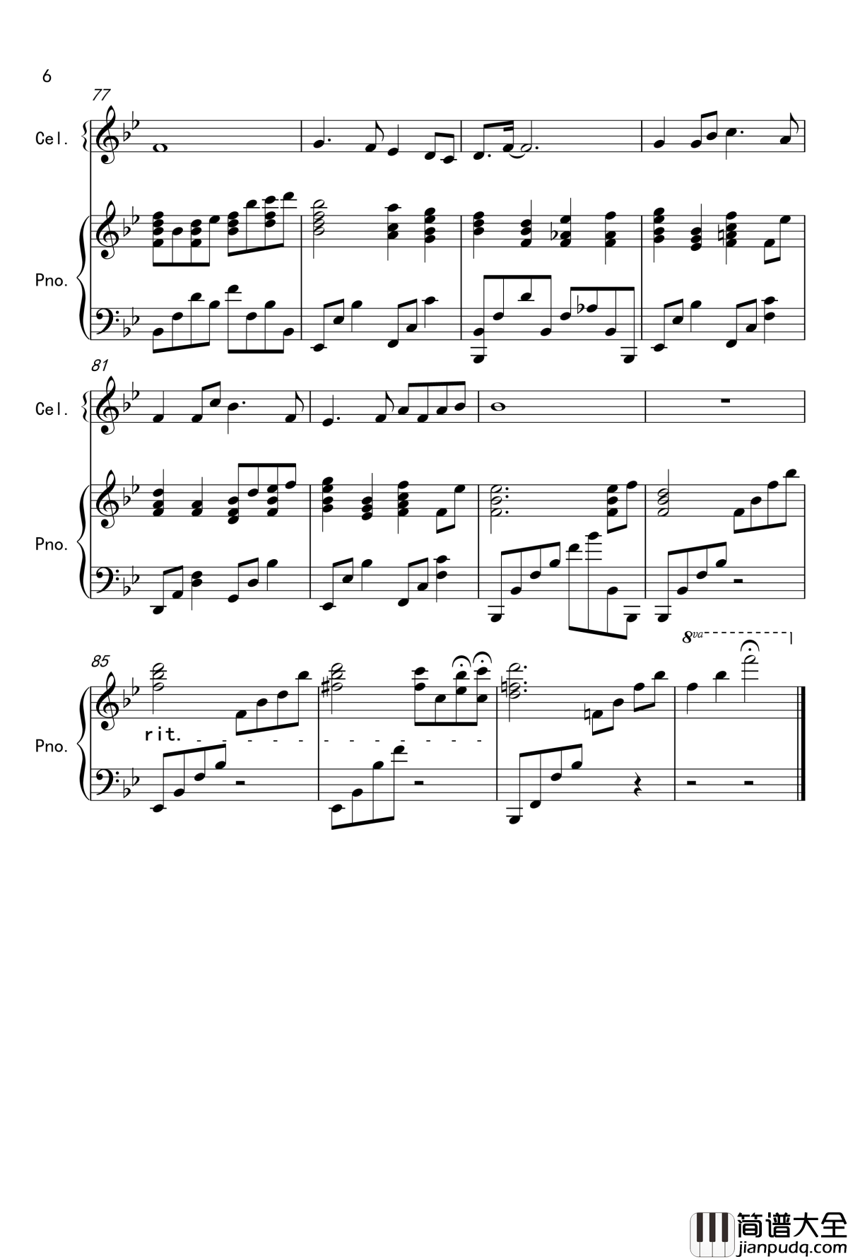 いのちの記憶钢琴谱_辉夜姬物语_久石让