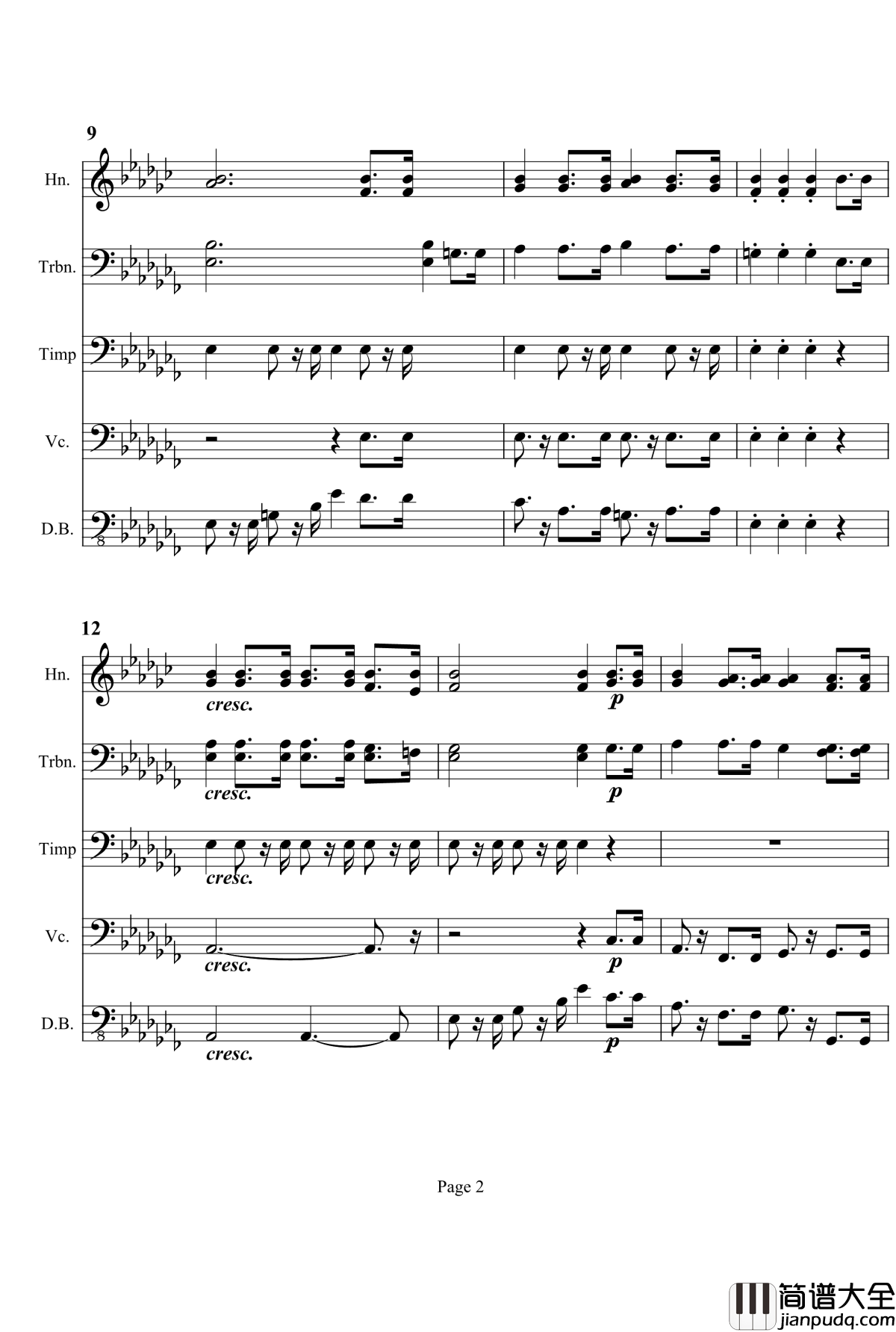 奏鸣曲之交响钢琴谱_第12首_Ⅲ_贝多芬_beethoven