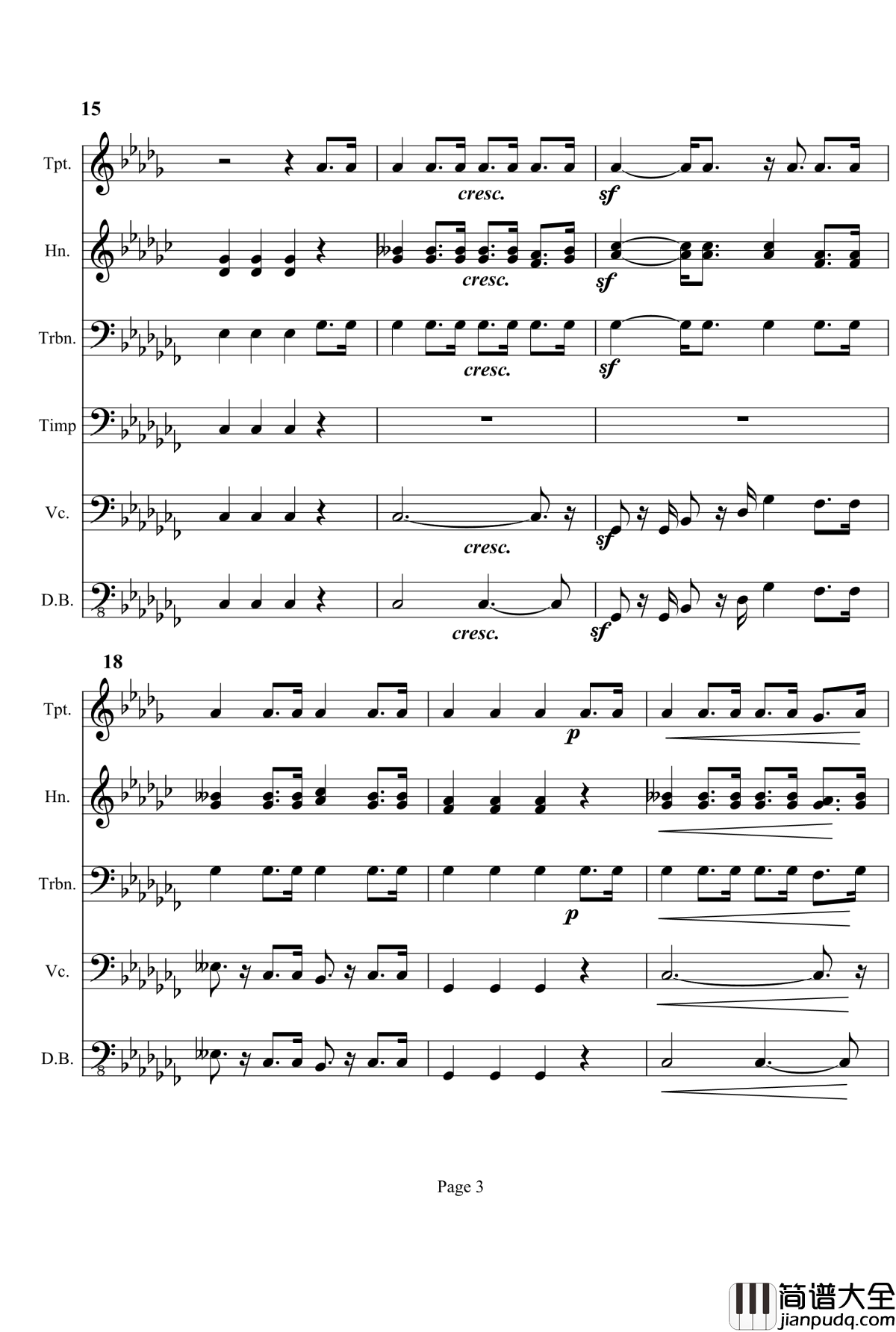 奏鸣曲之交响钢琴谱_第12首_Ⅲ_贝多芬_beethoven