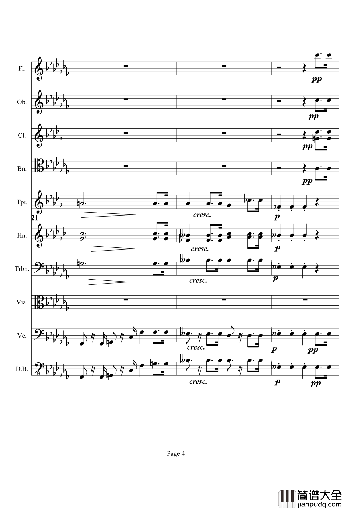 奏鸣曲之交响钢琴谱_第12首_Ⅲ_贝多芬_beethoven