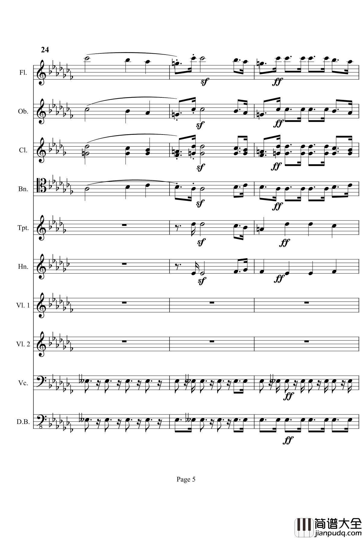 奏鸣曲之交响钢琴谱_第12首_Ⅲ_贝多芬_beethoven