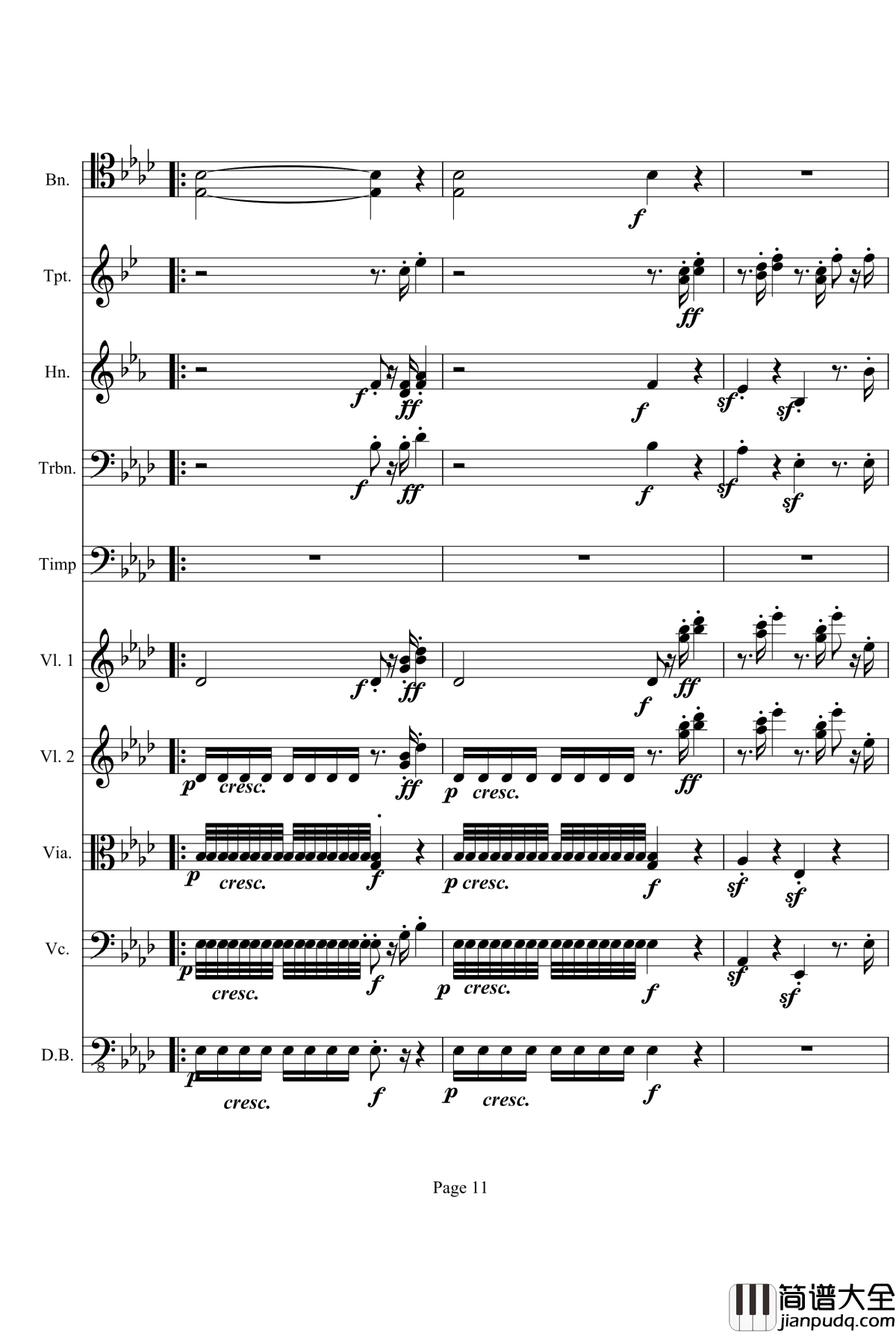 奏鸣曲之交响钢琴谱_第12首_Ⅲ_贝多芬_beethoven