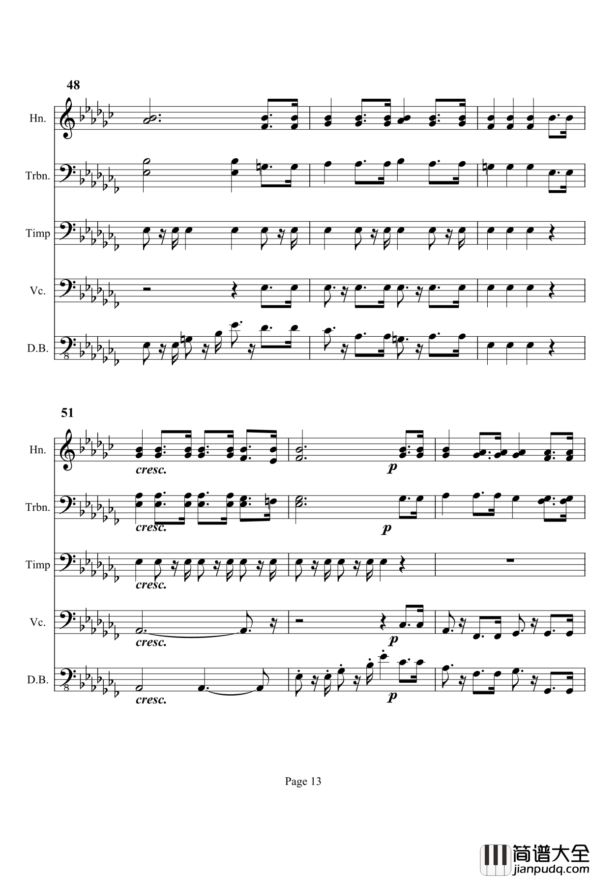 奏鸣曲之交响钢琴谱_第12首_Ⅲ_贝多芬_beethoven