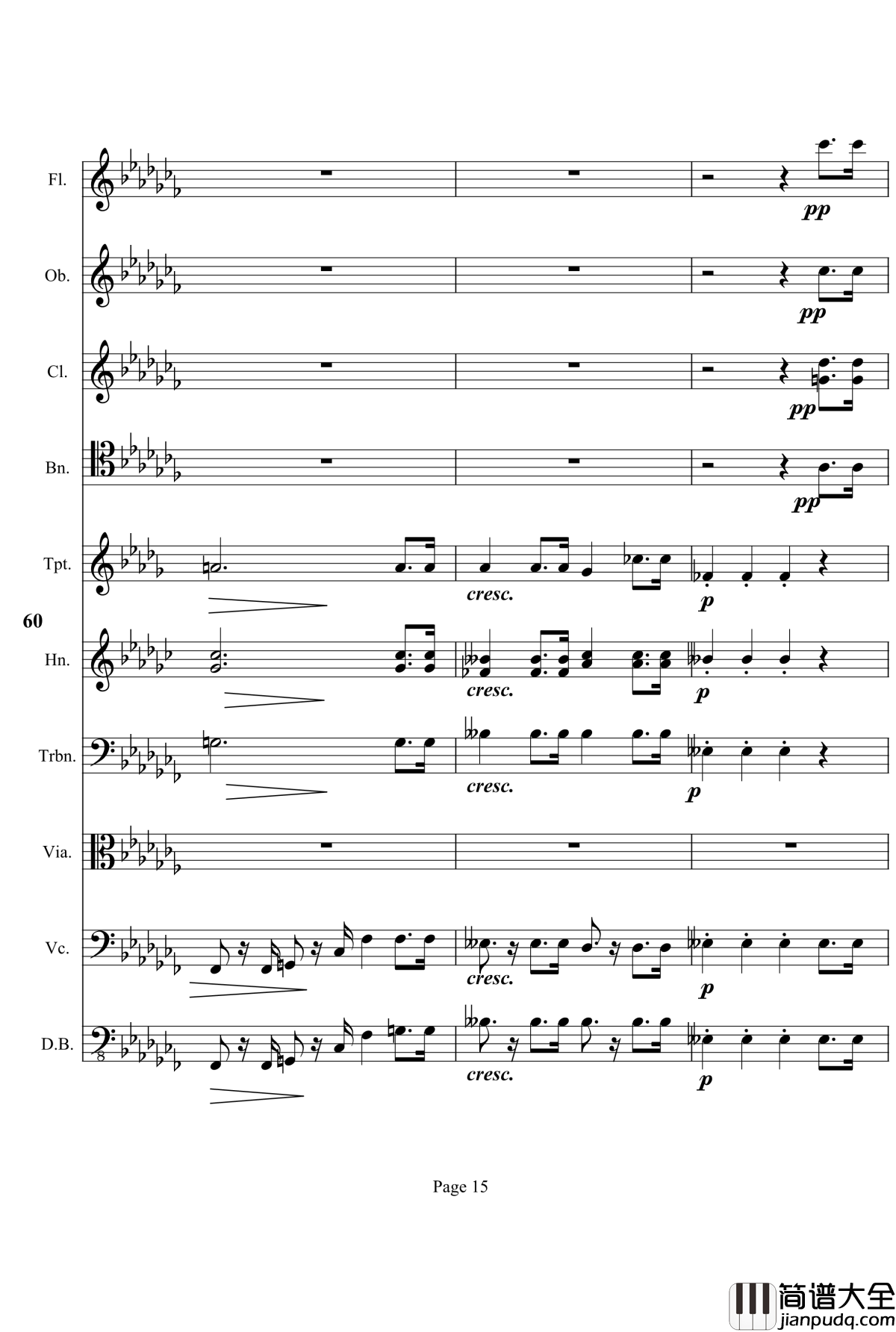 奏鸣曲之交响钢琴谱_第12首_Ⅲ_贝多芬_beethoven