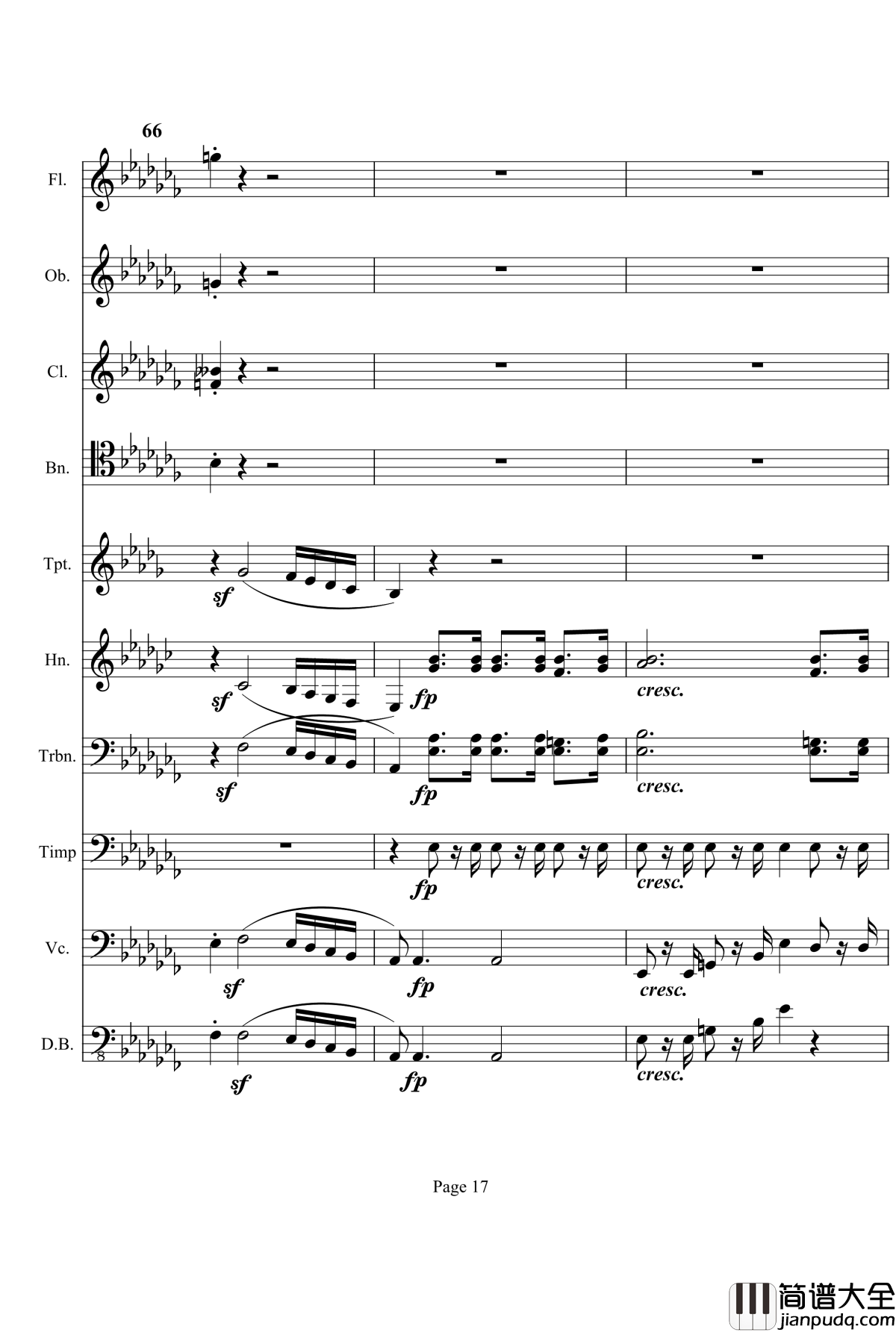 奏鸣曲之交响钢琴谱_第12首_Ⅲ_贝多芬_beethoven