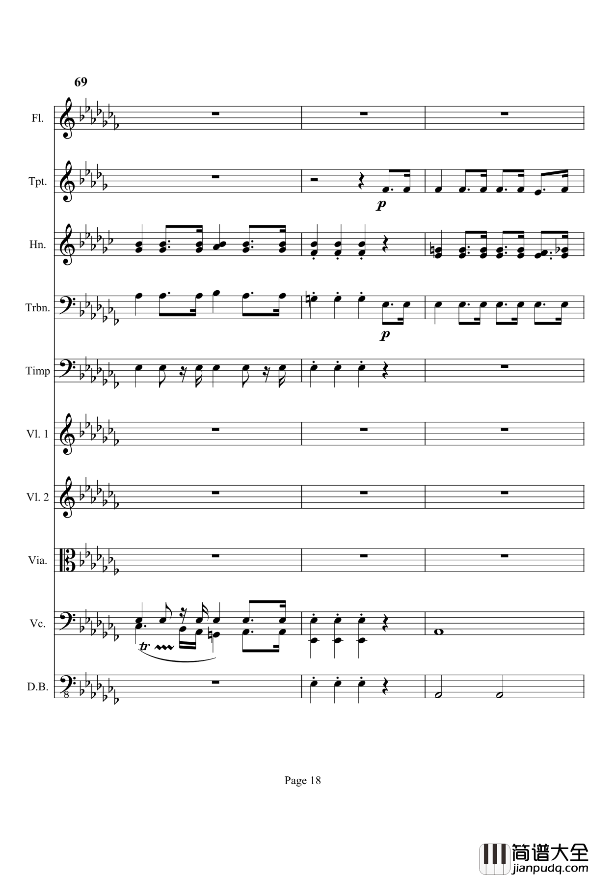 奏鸣曲之交响钢琴谱_第12首_Ⅲ_贝多芬_beethoven