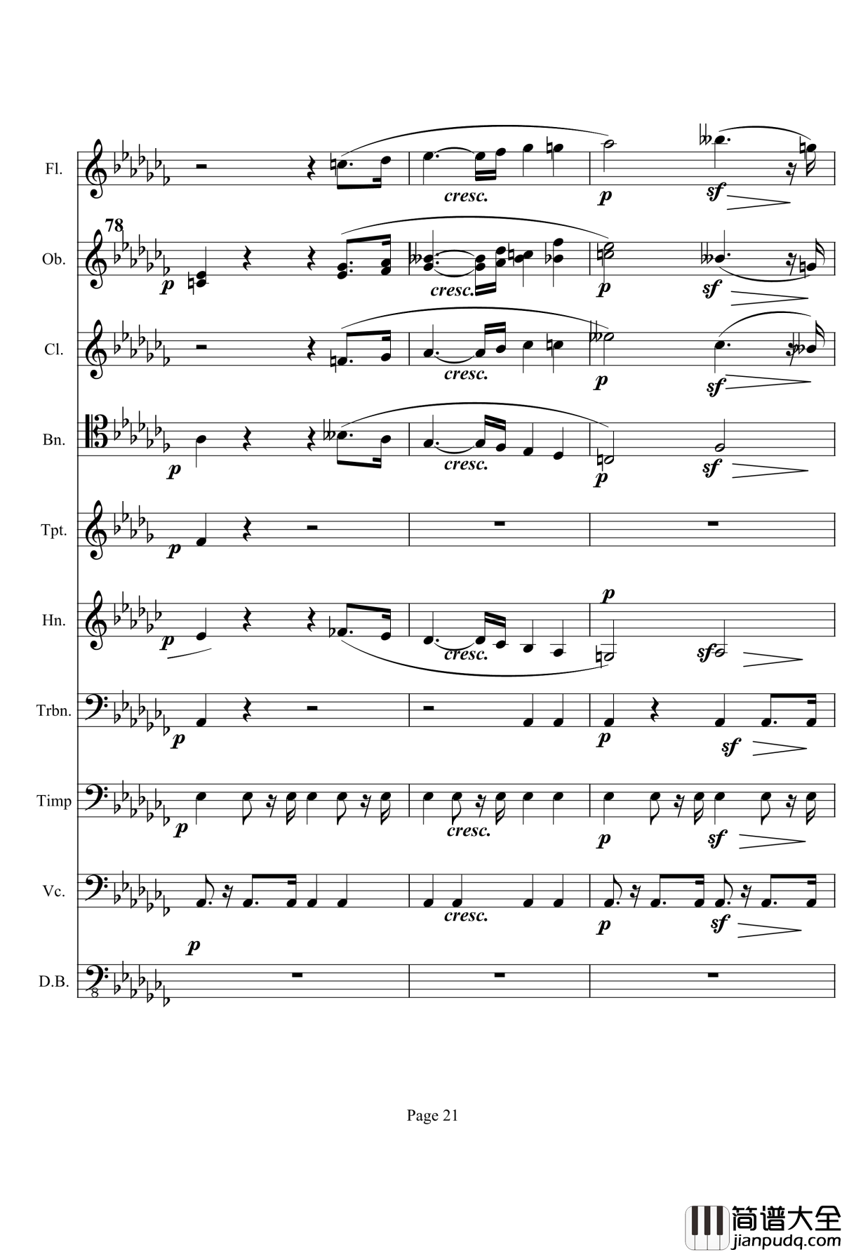 奏鸣曲之交响钢琴谱_第12首_Ⅲ_贝多芬_beethoven