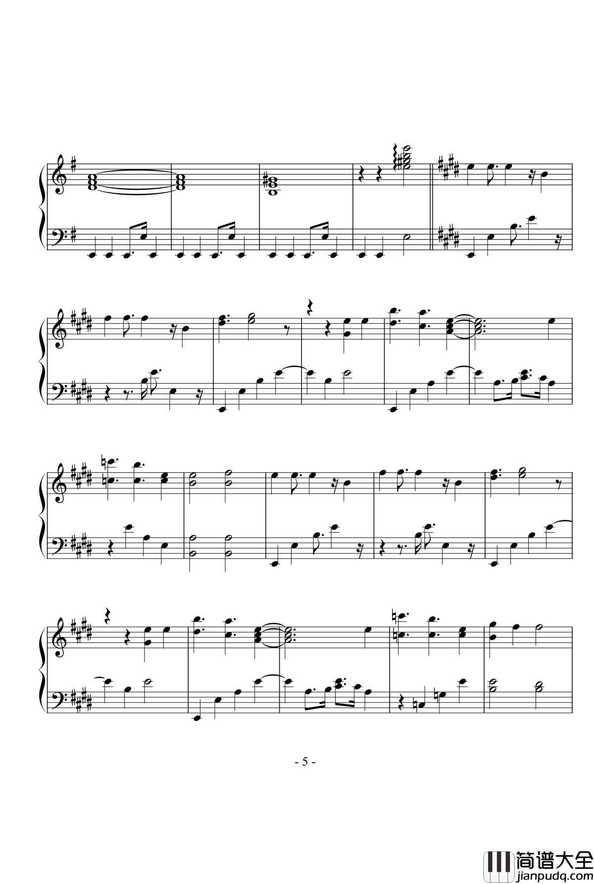 秋之回忆_when_will_the_rain_end钢琴谱_秋之回忆