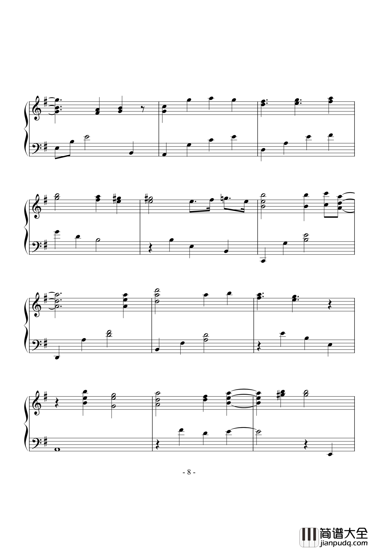 秋之回忆_when_will_the_rain_end钢琴谱_秋之回忆