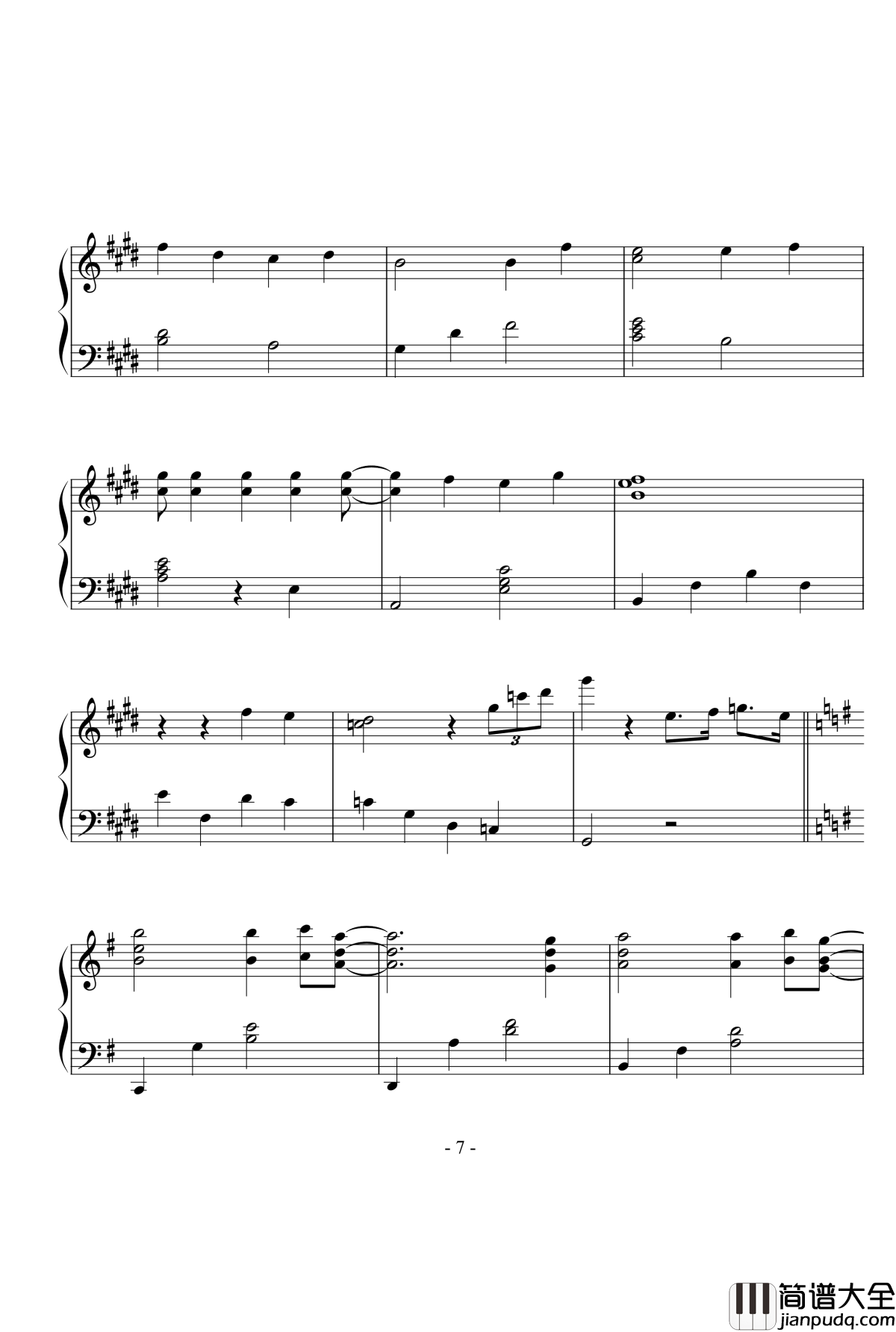 秋之回忆_when_will_the_rain_end钢琴谱_秋之回忆