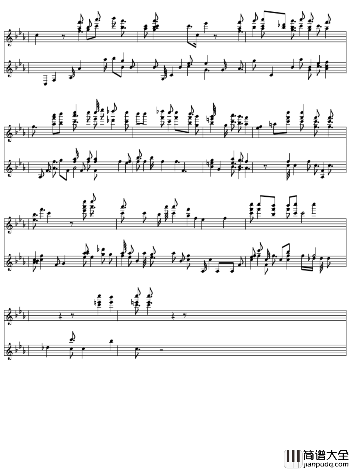 若当来世钢琴谱_狐妖小红娘