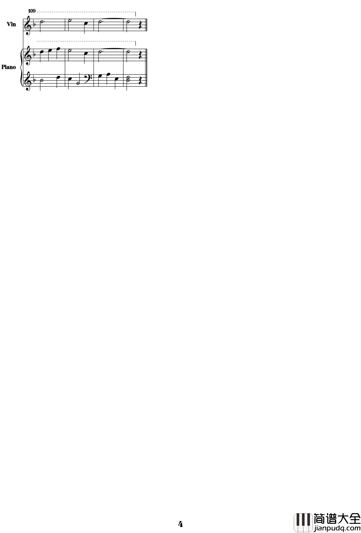 蕾西钢琴谱_小提琴钢琴合奏版_潘朵拉之心