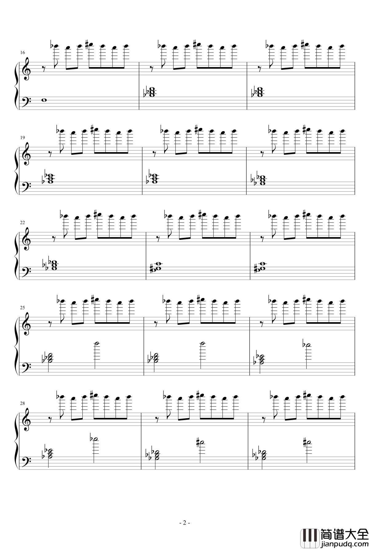 即兴钢琴谱_练习曲_GennieWong