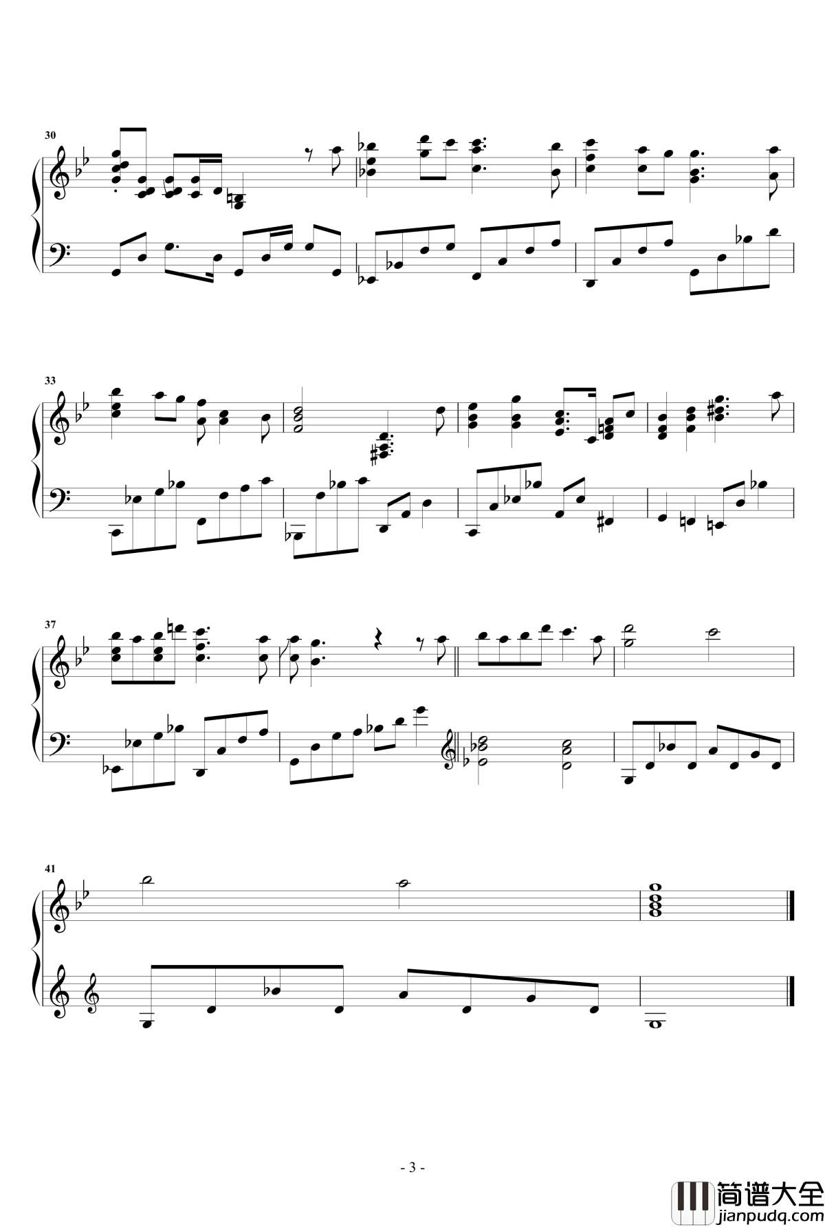 待我长发及腰钢琴谱_尚雯婕