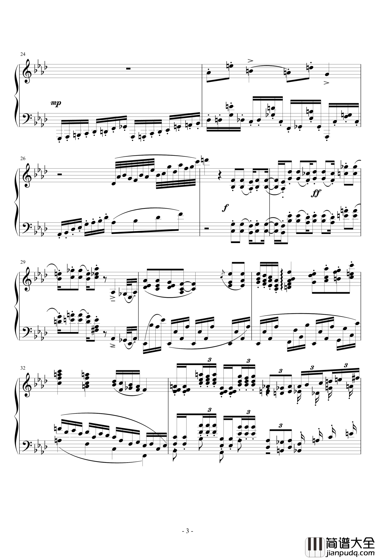 小温狂想曲2.7钢琴谱_一个球