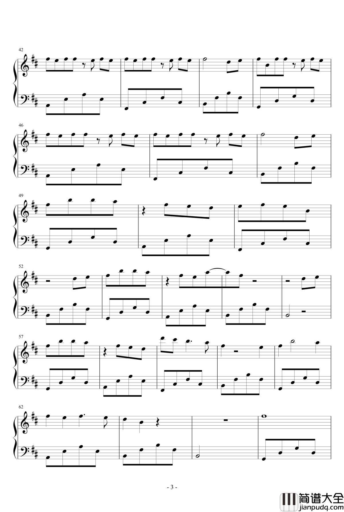 芊芊钢琴谱_回音哥