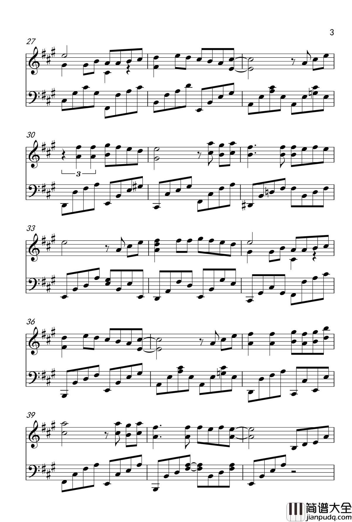 忘了牵手钢琴谱_牛奶@咖啡