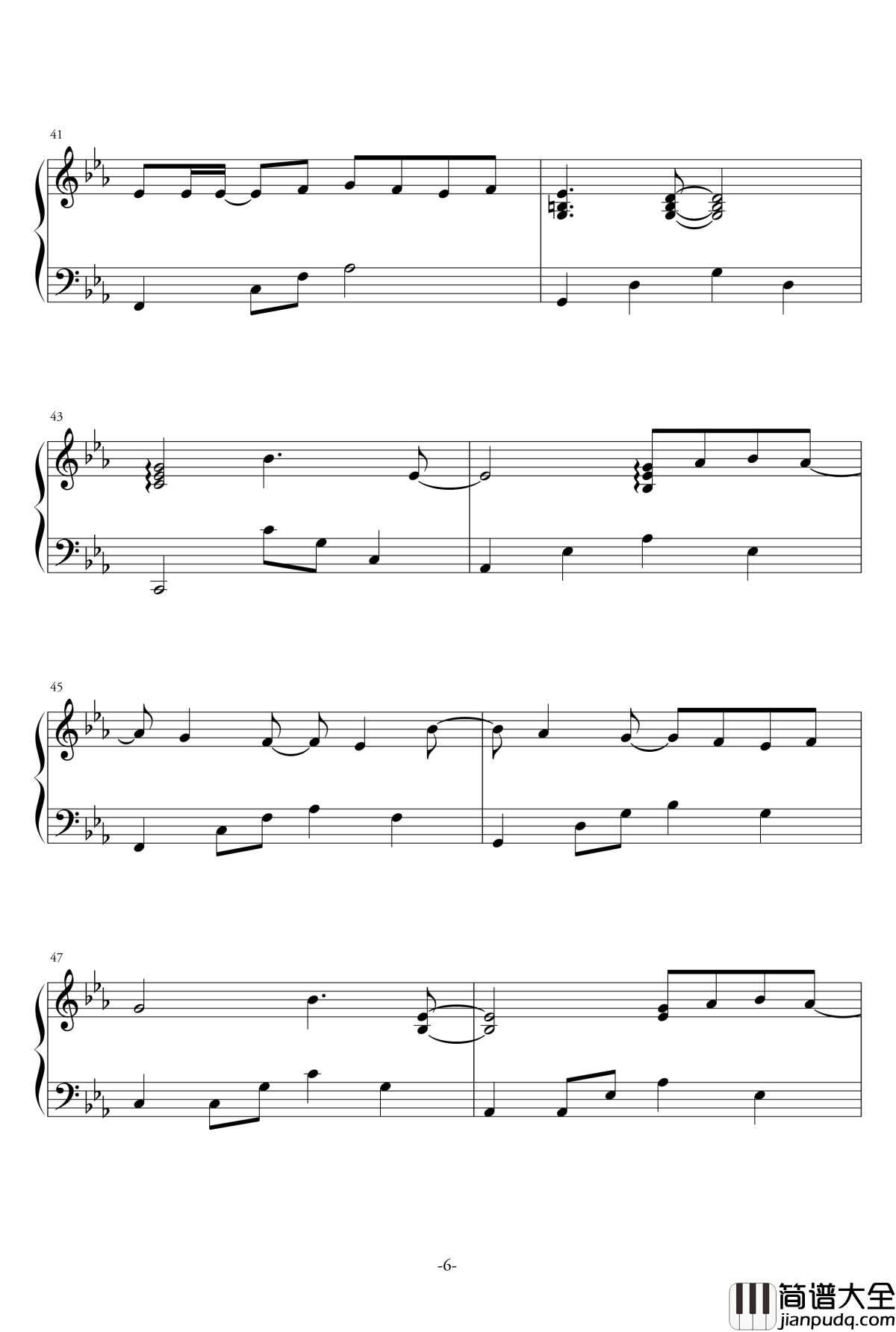 Stay_with_Me钢琴谱_孤单又灿烂的神_鬼怪