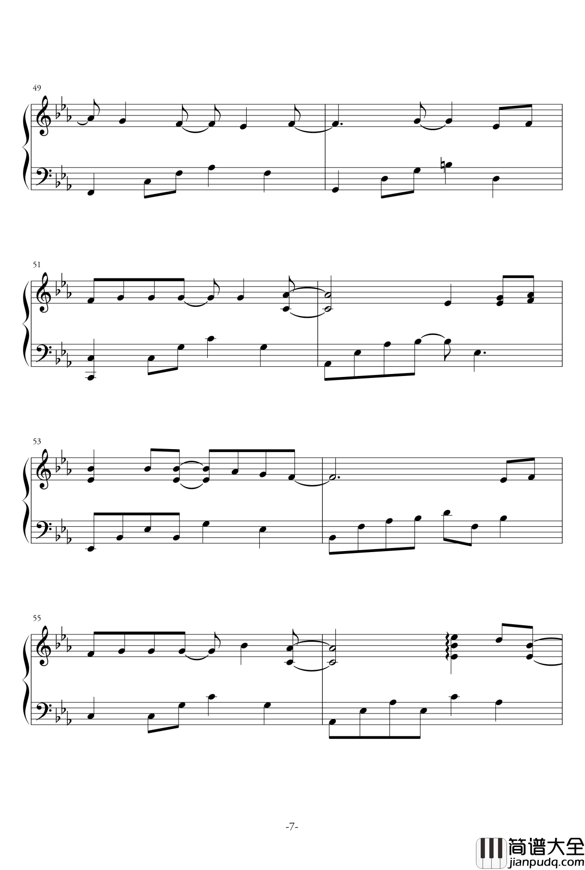 Stay_with_Me钢琴谱_孤单又灿烂的神_鬼怪