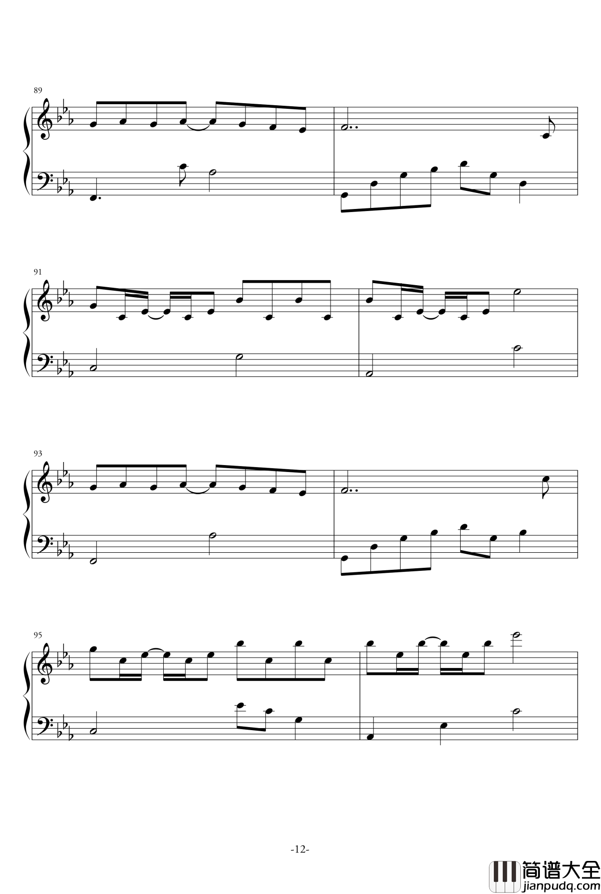 Stay_with_Me钢琴谱_孤单又灿烂的神_鬼怪