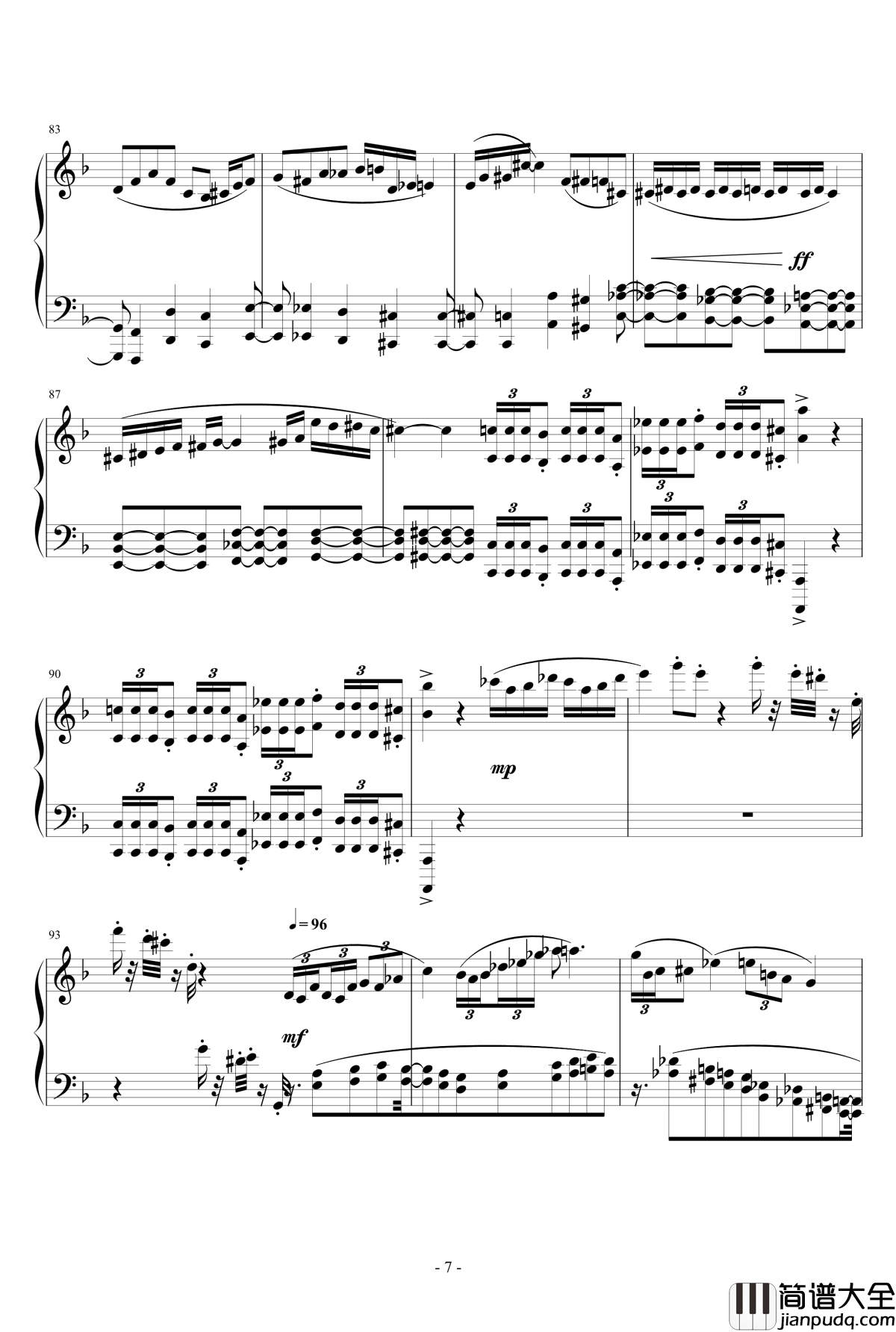 小温狂想曲2.8钢琴谱_一个球