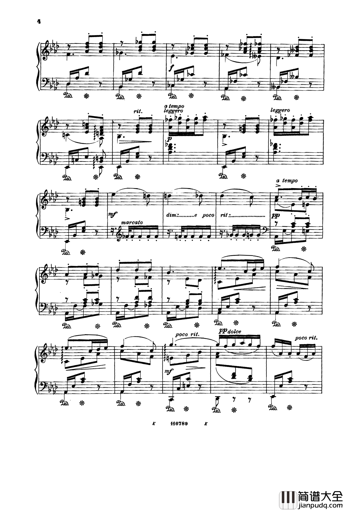 小夜圆舞曲钢琴谱_斯甘巴蒂