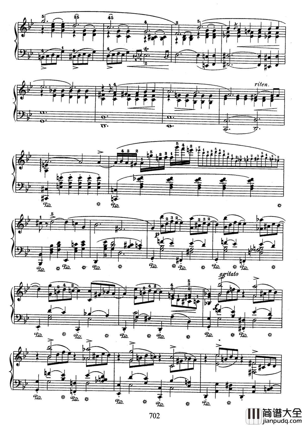 g小调叙事曲钢琴谱_带指法版_肖邦